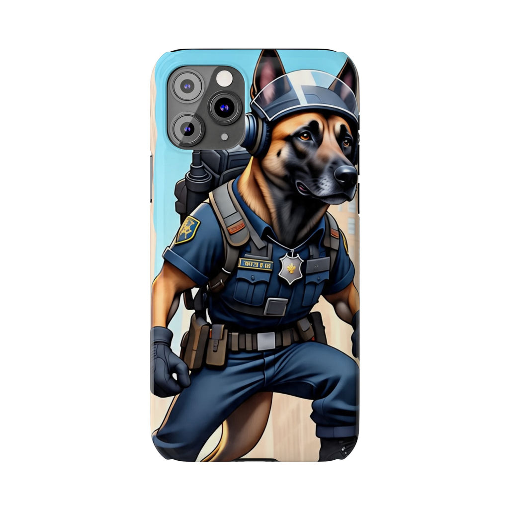 Police K9 German Shepherd Slim Phone Case – Cute Tactical Dog Phone Cover