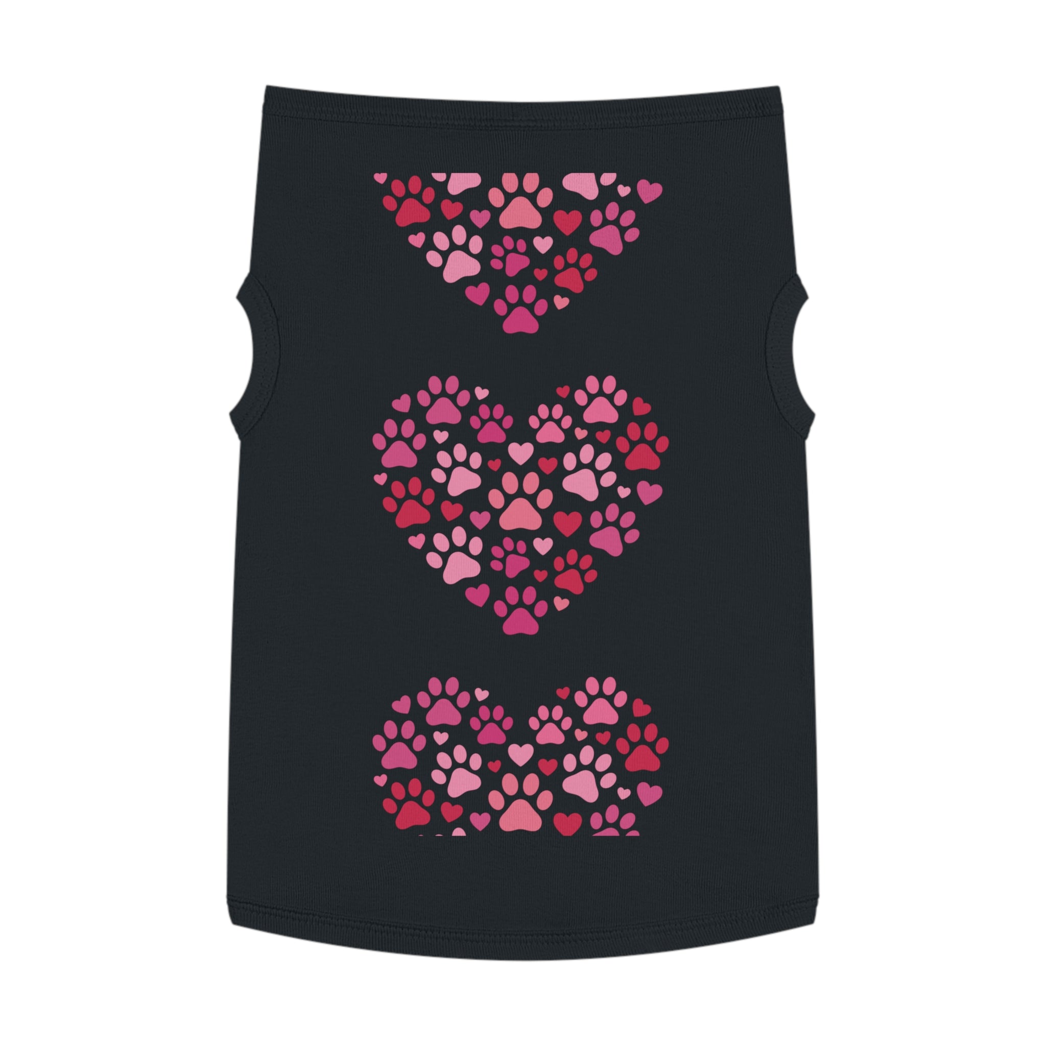 Pet Tank Top — Pink Paw Heart Dog & Cat Tee for Valentines & Everyday Wear