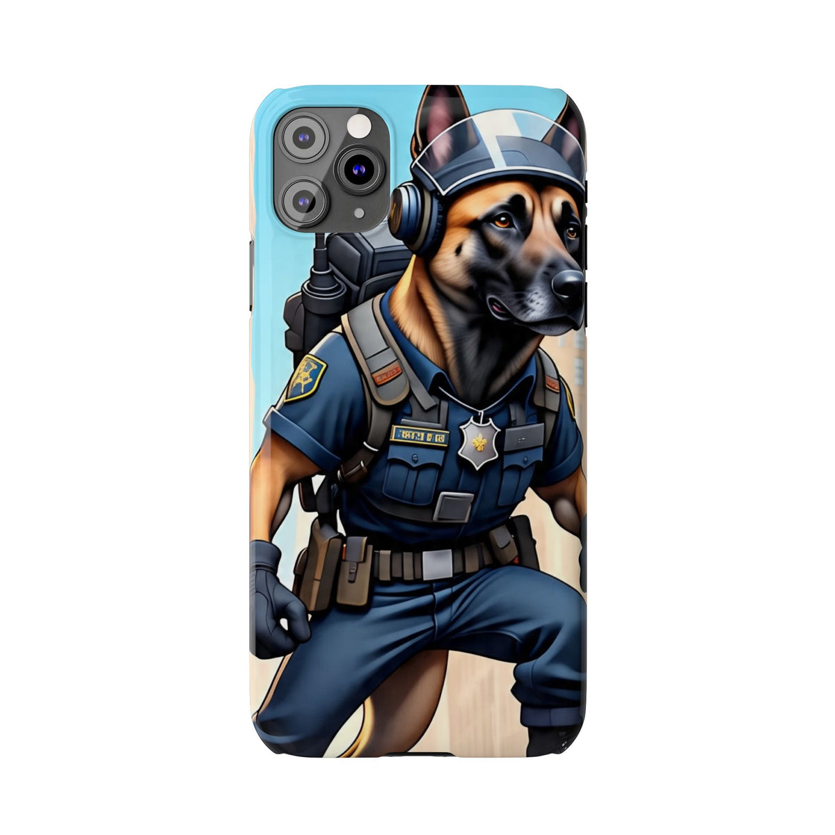 Police K9 German Shepherd Slim Phone Case – Cute Tactical Dog Phone Cover