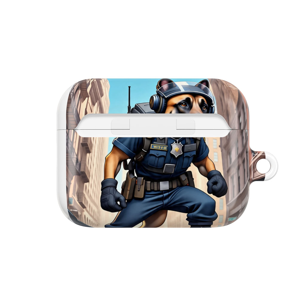 Police K9 German Shepherd AirPod Case — Tactical Canine Protective Cover