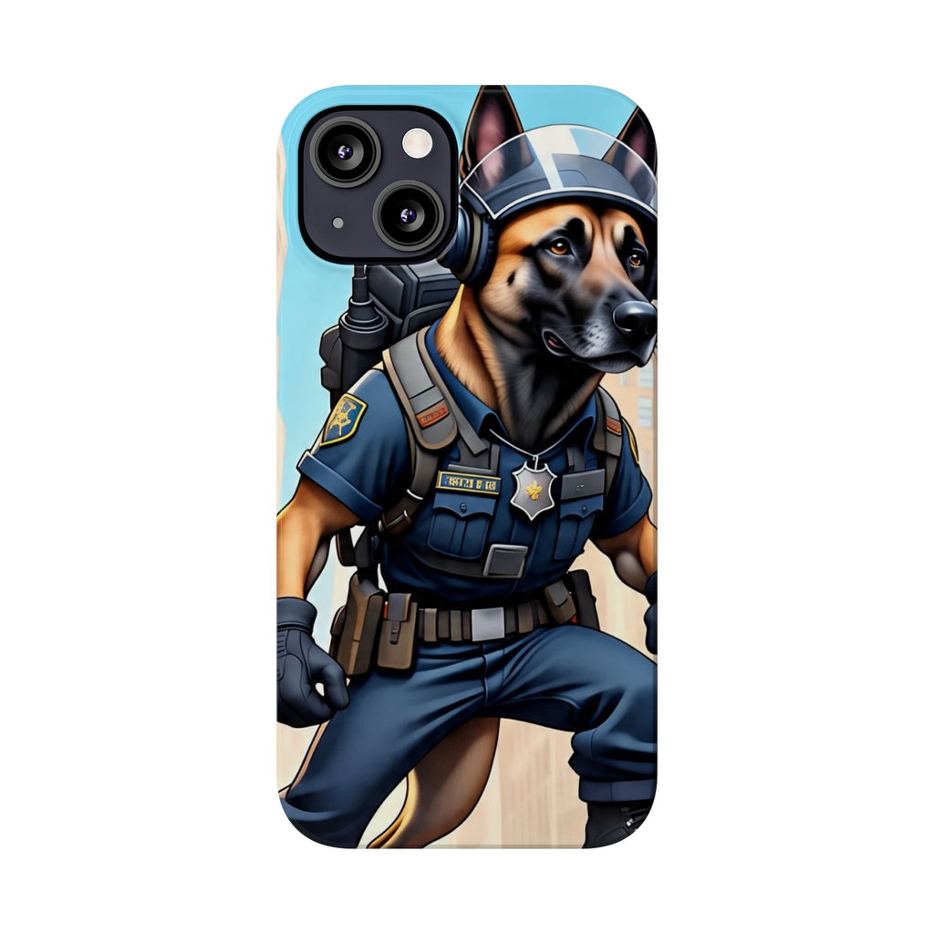 Police K9 German Shepherd Slim Phone Case – Cute Tactical Dog Phone Cover