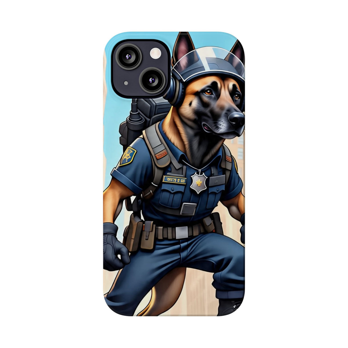 Police K9 German Shepherd Slim Phone Case – Cute Tactical Dog Phone Cover