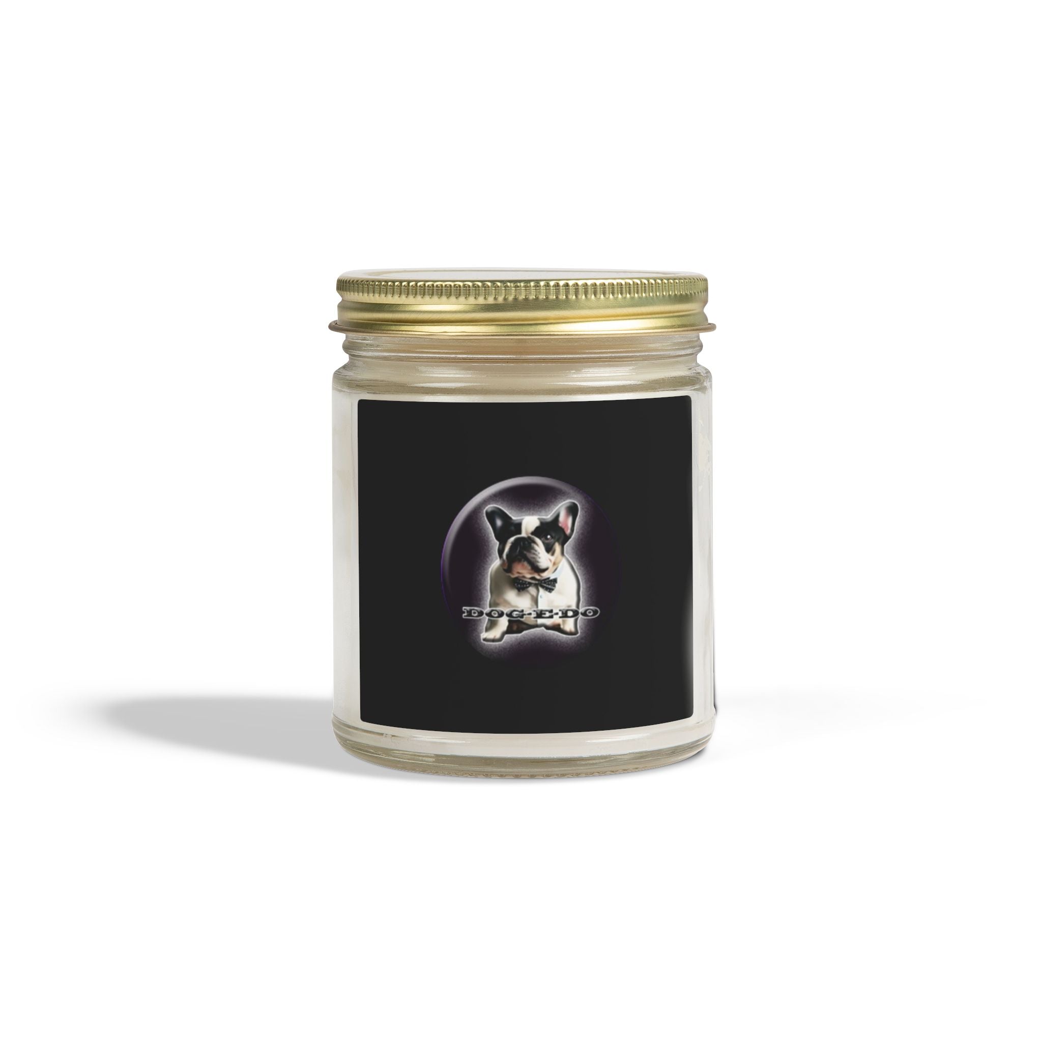Coconut Apricot Scented Candle — 4oz & 9oz Glass Jar (Dog Moon Label)