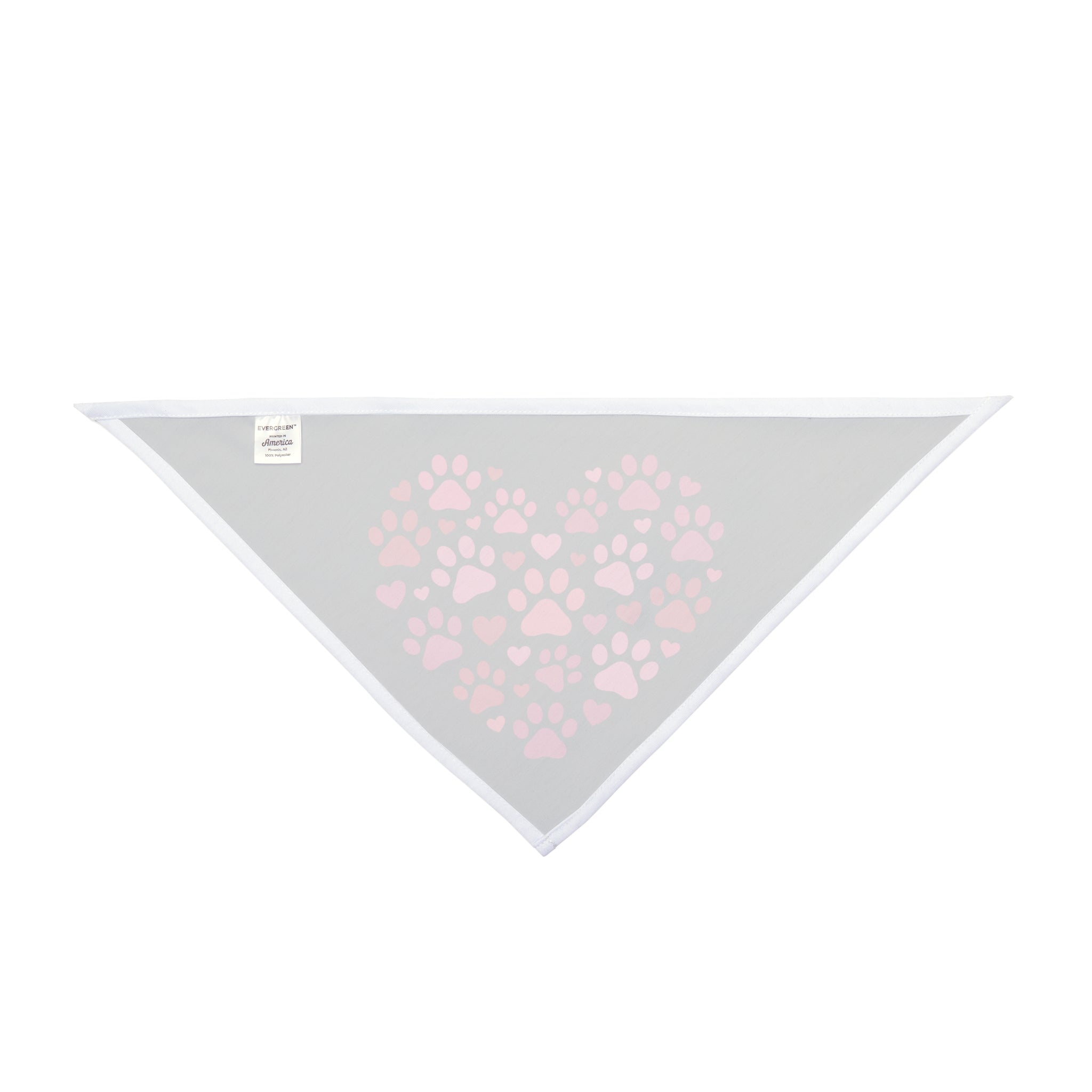 Heart Paw Print Pet Bandana — Pink Paw Heart Dog & Cat Scarf for Valentine’s Day
