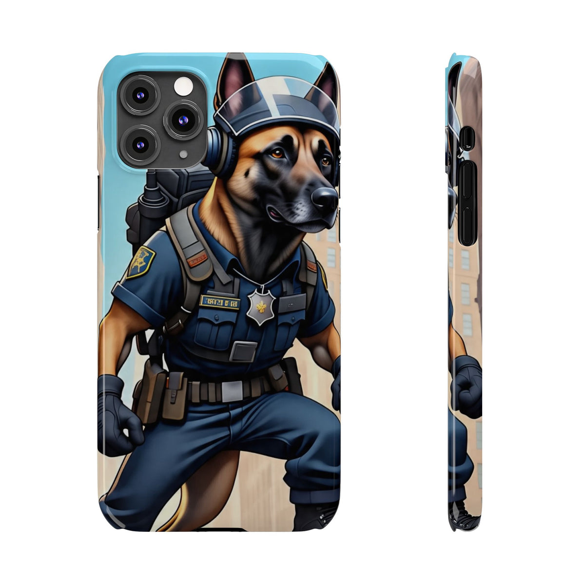 Police K9 German Shepherd Slim Phone Case – Cute Tactical Dog Phone Cover