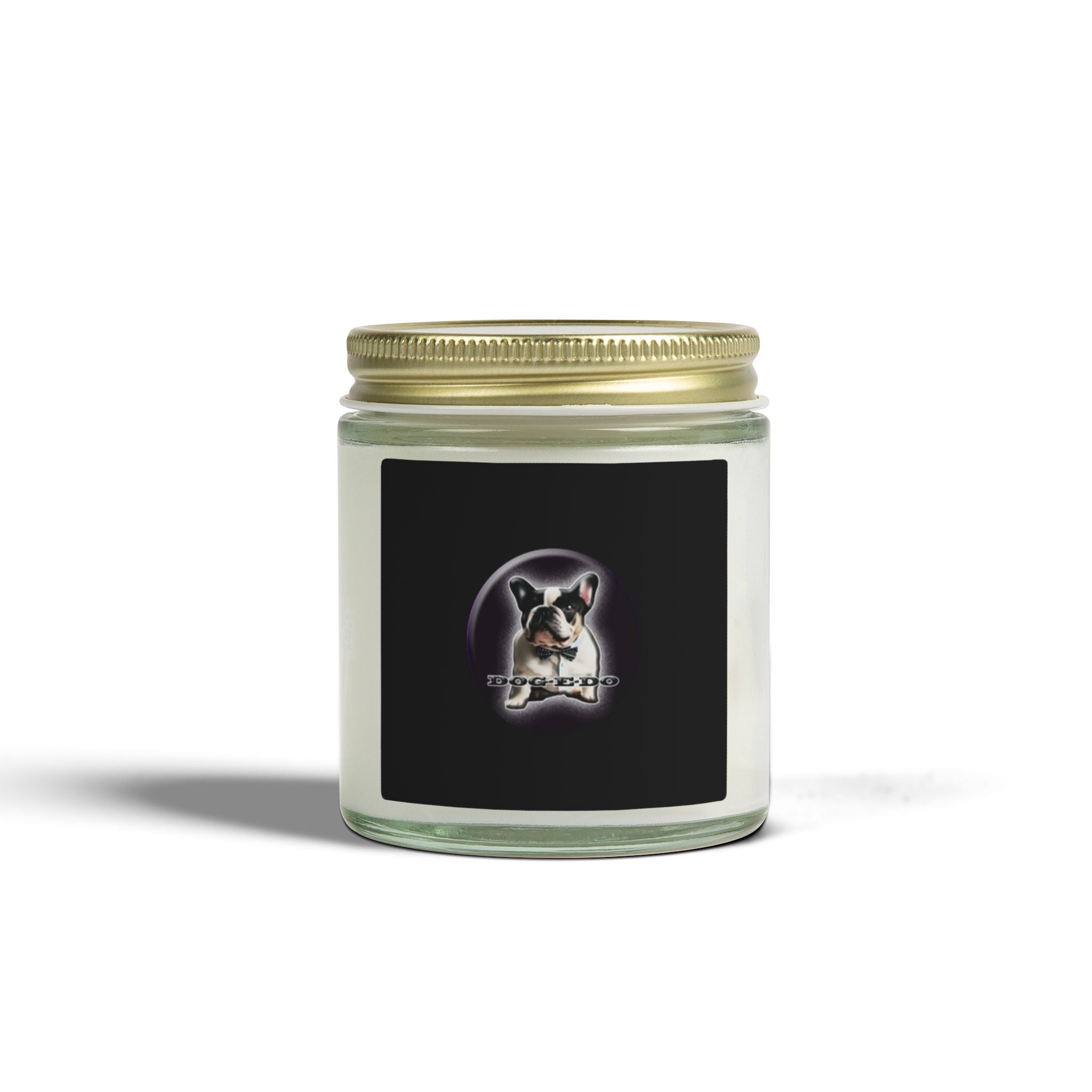 Coconut Apricot Scented Candle — 4oz & 9oz Glass Jar (Dog Moon Label)