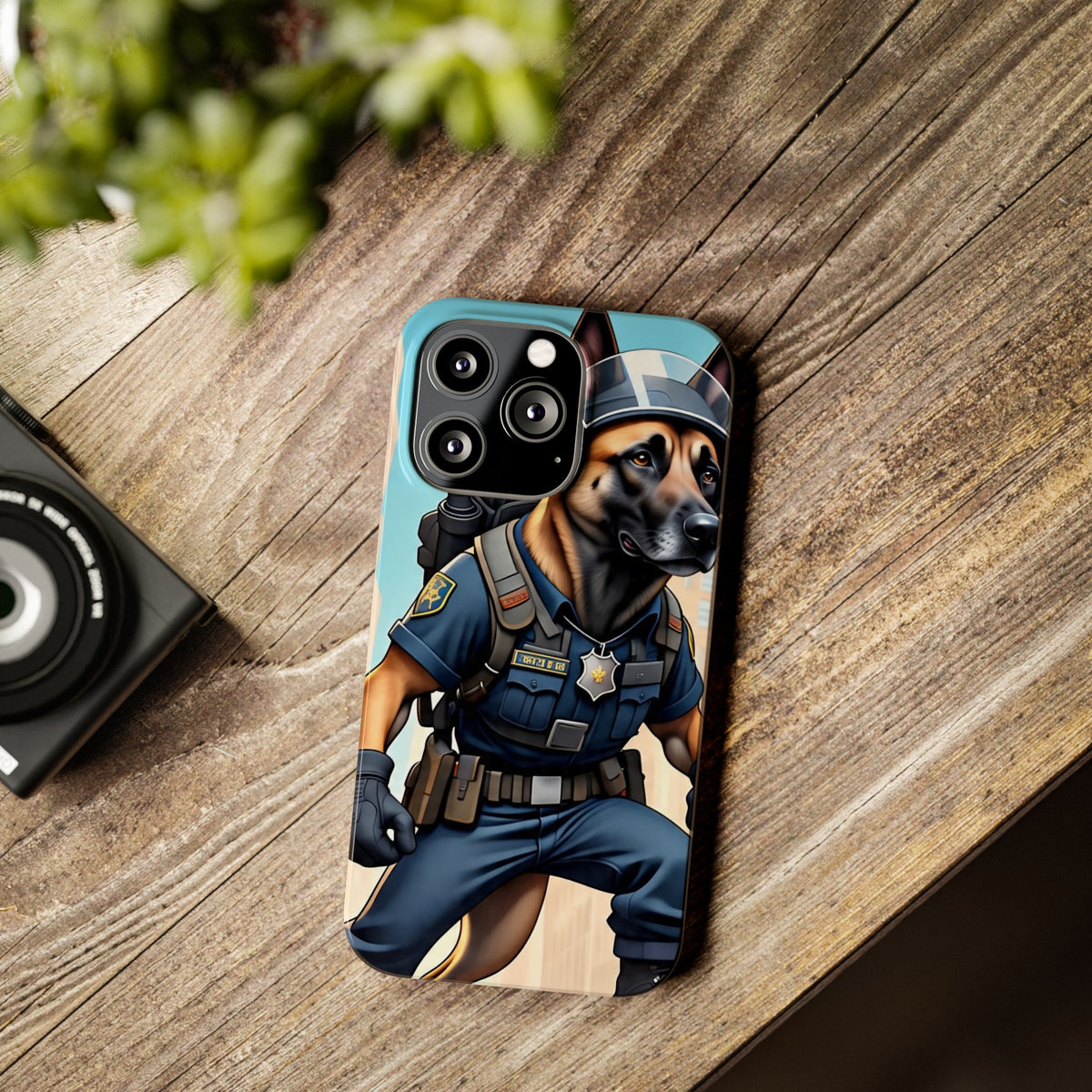Police K9 German Shepherd Slim Phone Case – Cute Tactical Dog Phone Cover