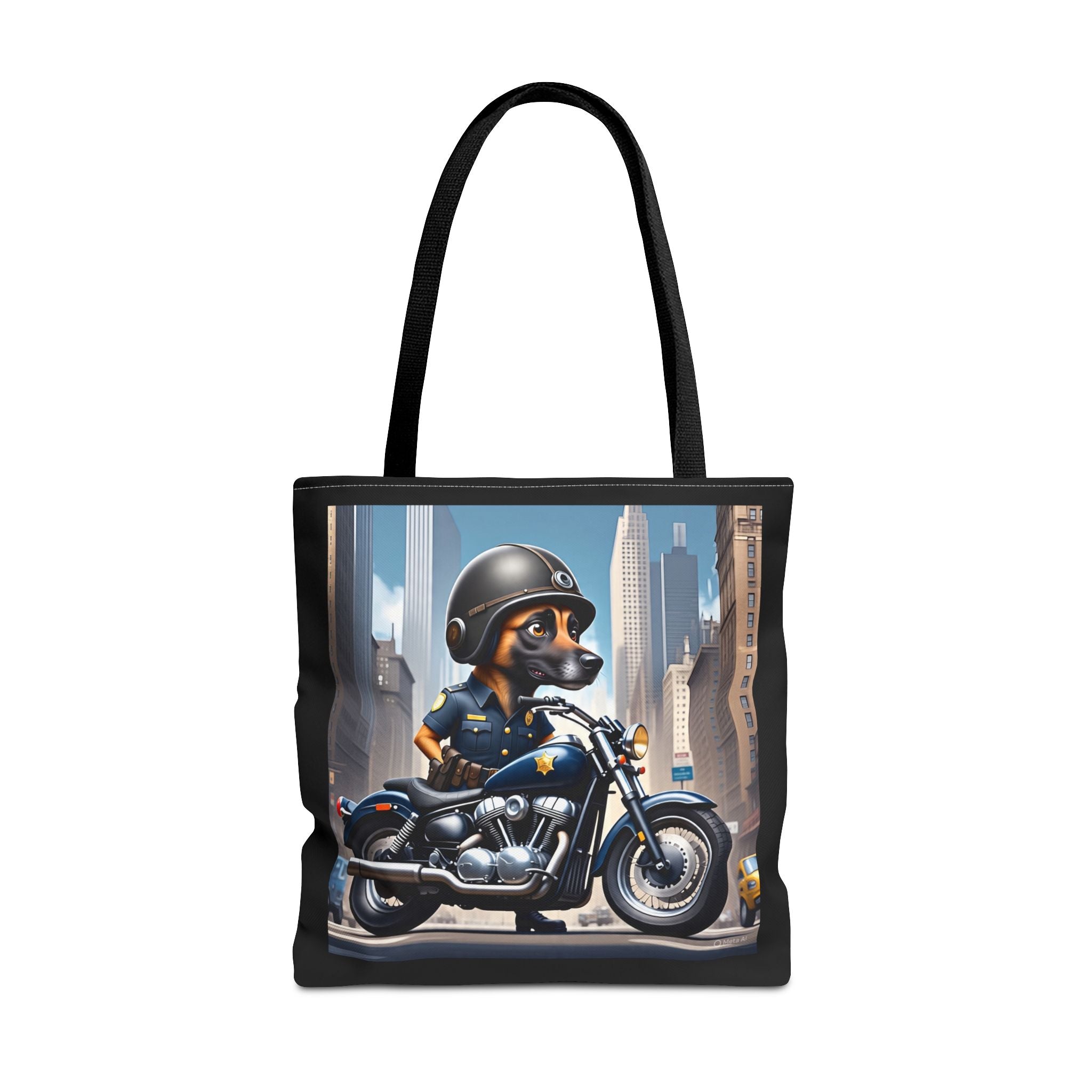 Police Dog Motorcycle Tote Bag - Versatile AOP Design for Dog Lovers