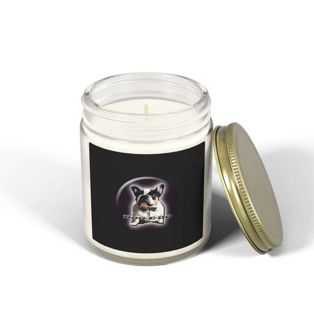 Coconut Apricot Scented Candle — 4oz & 9oz Glass Jar (Dog Moon Label)