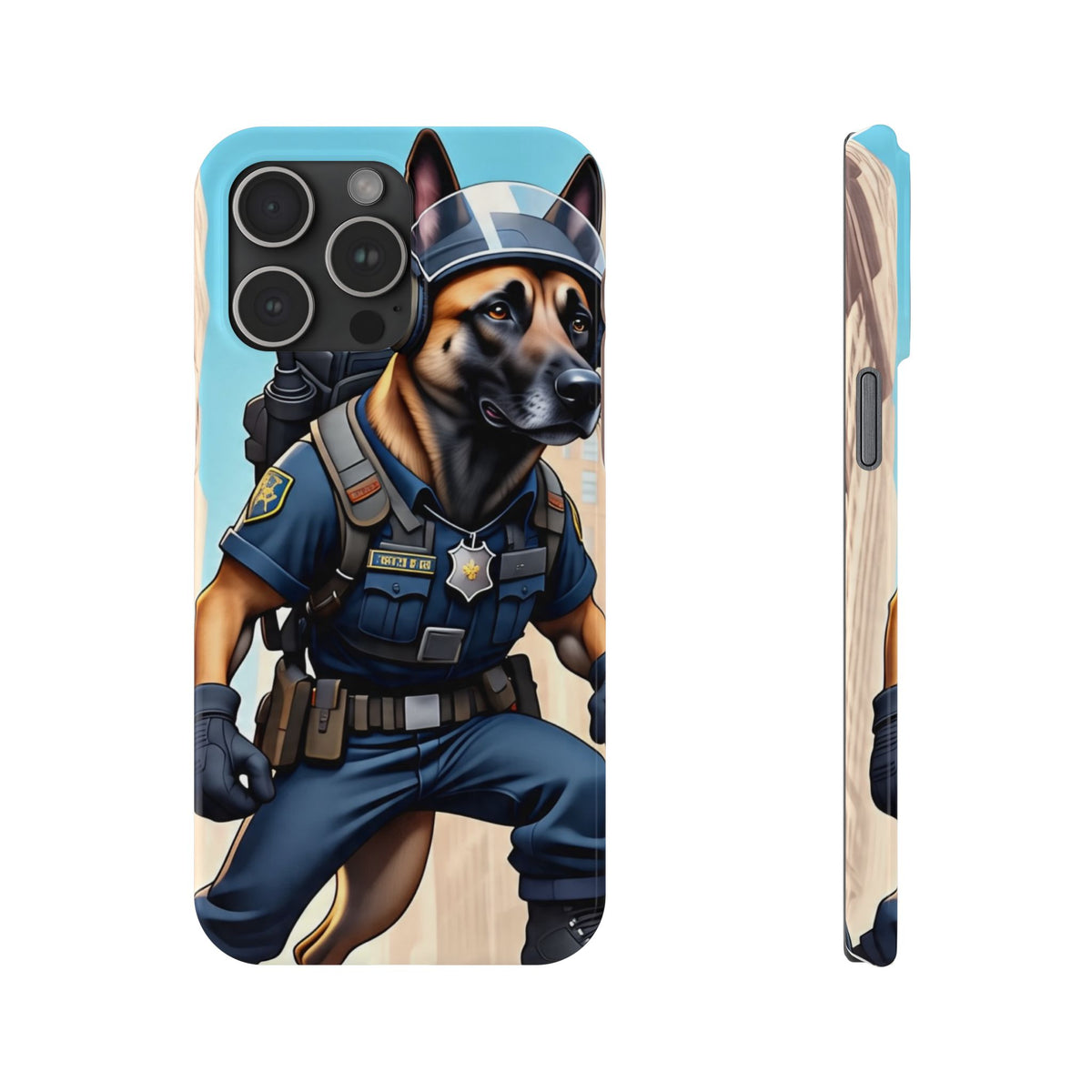 Police K9 German Shepherd Slim Phone Case – Cute Tactical Dog Phone Cover