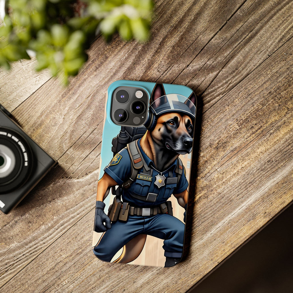 Police K9 German Shepherd Slim Phone Case – Cute Tactical Dog Phone Cover