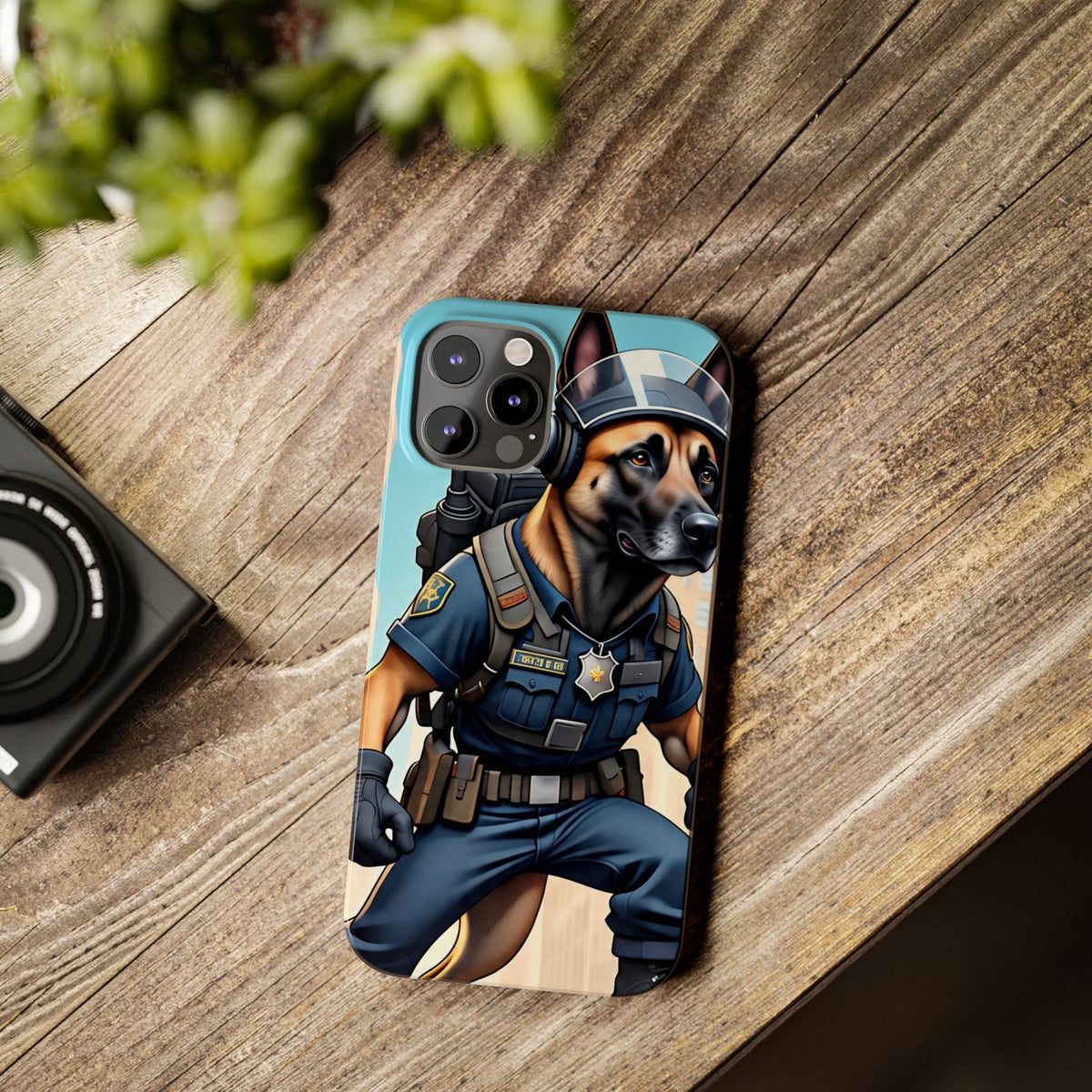 Police K9 German Shepherd Slim Phone Case – Cute Tactical Dog Phone Cover