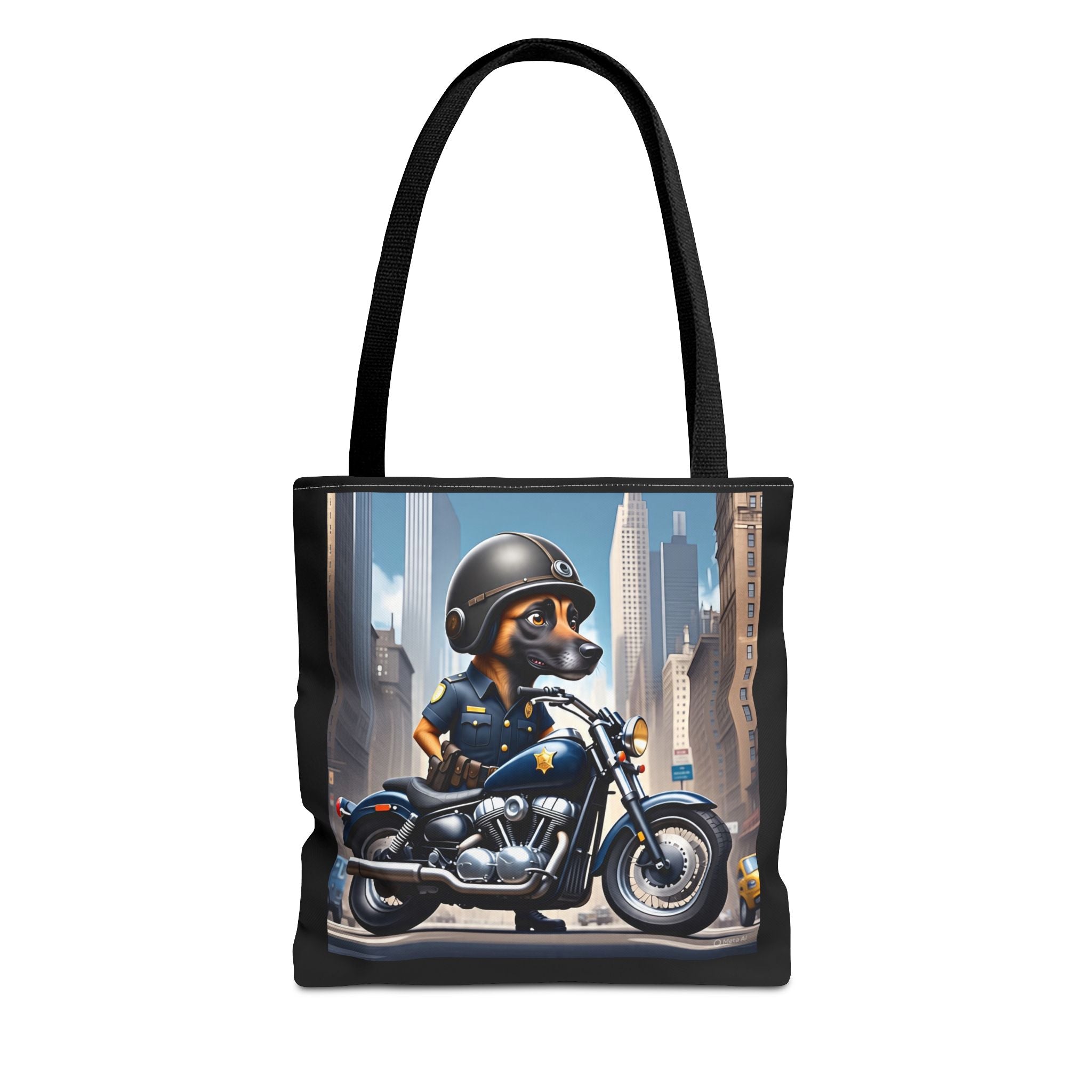 Police Dog Motorcycle Tote Bag - Versatile AOP Design for Dog Lovers
