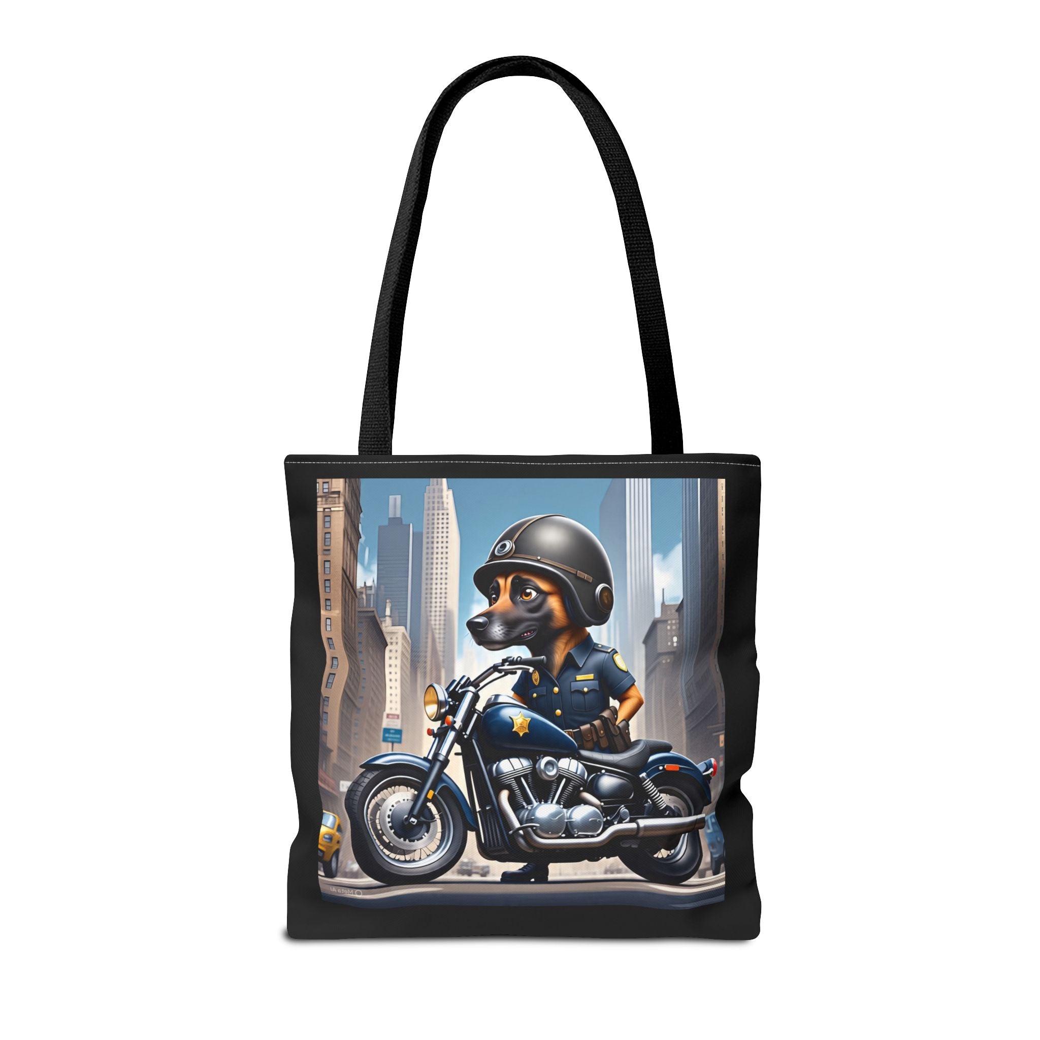 Police Dog Motorcycle Tote Bag - Versatile AOP Design for Dog Lovers