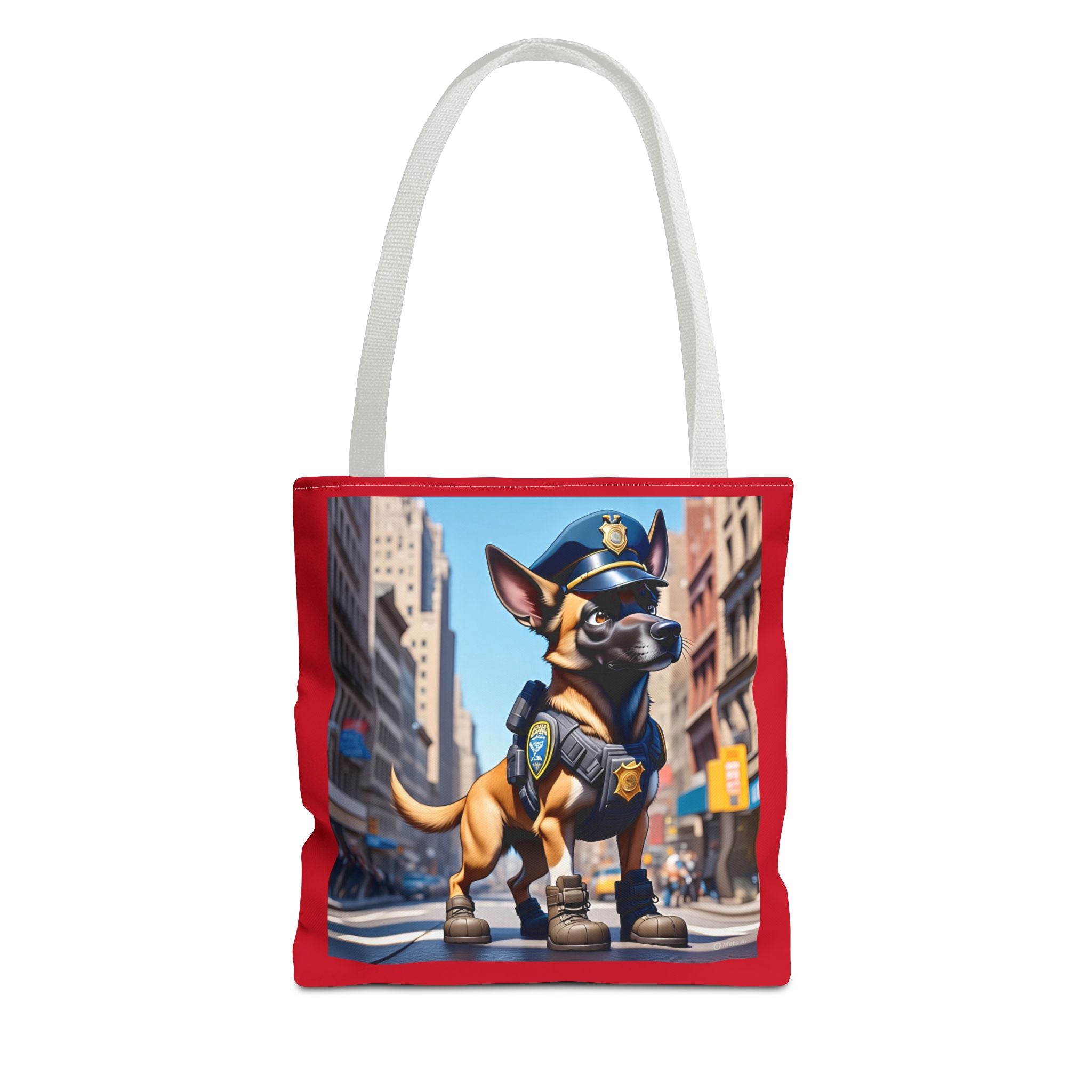 Police Dog Pattern Tote Bag - Stylish Eco-Friendly Carryall