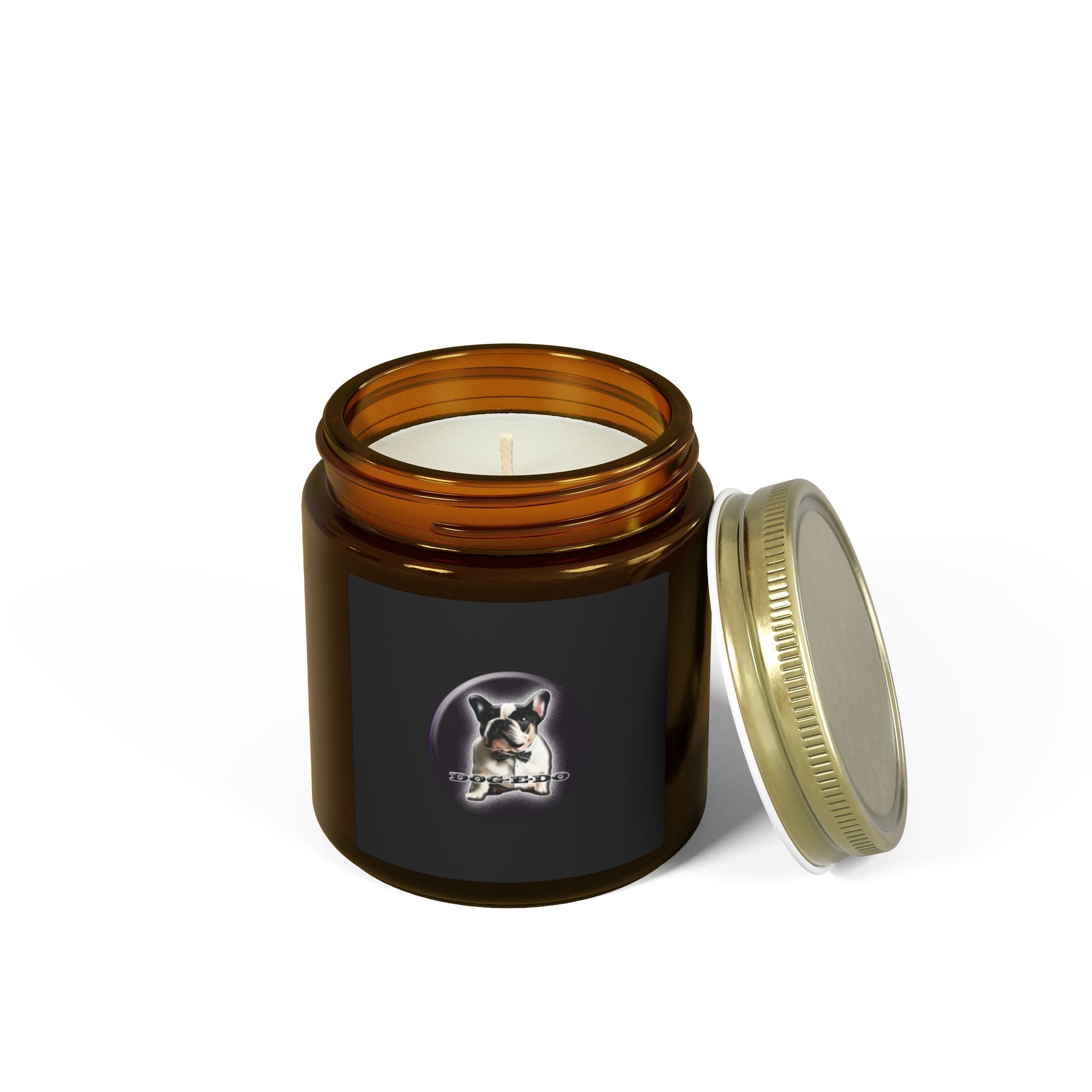 Coconut Apricot Scented Candle — 4oz & 9oz Glass Jar (Dog Moon Label)