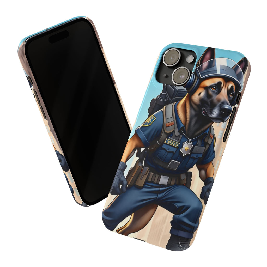 Police K9 German Shepherd Slim Phone Case – Cute Tactical Dog Phone Cover