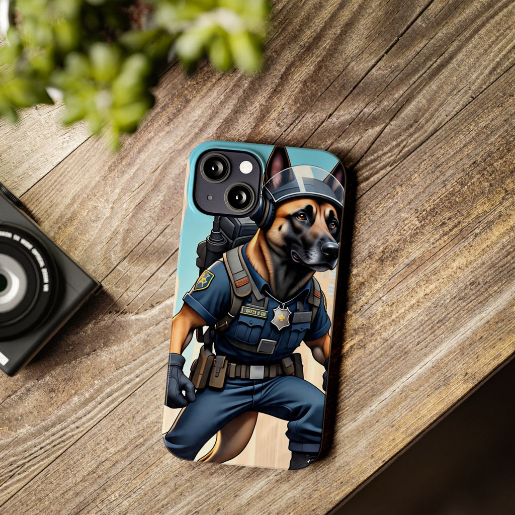 Police K9 German Shepherd Slim Phone Case – Cute Tactical Dog Phone Cover