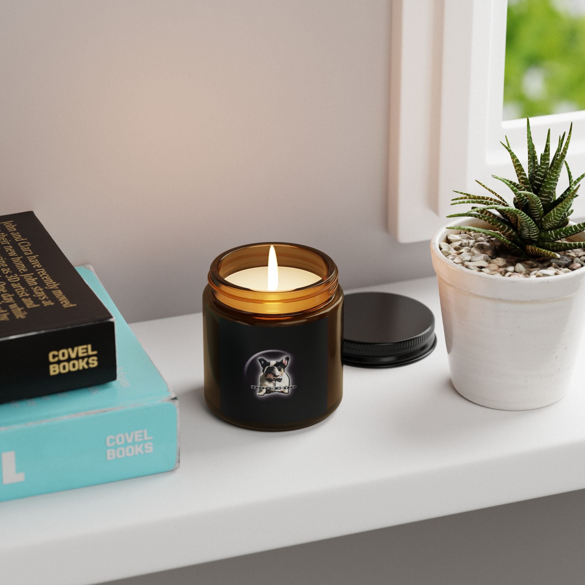 Soy Candle — Sphynx Cat Amber Jar (Scented)