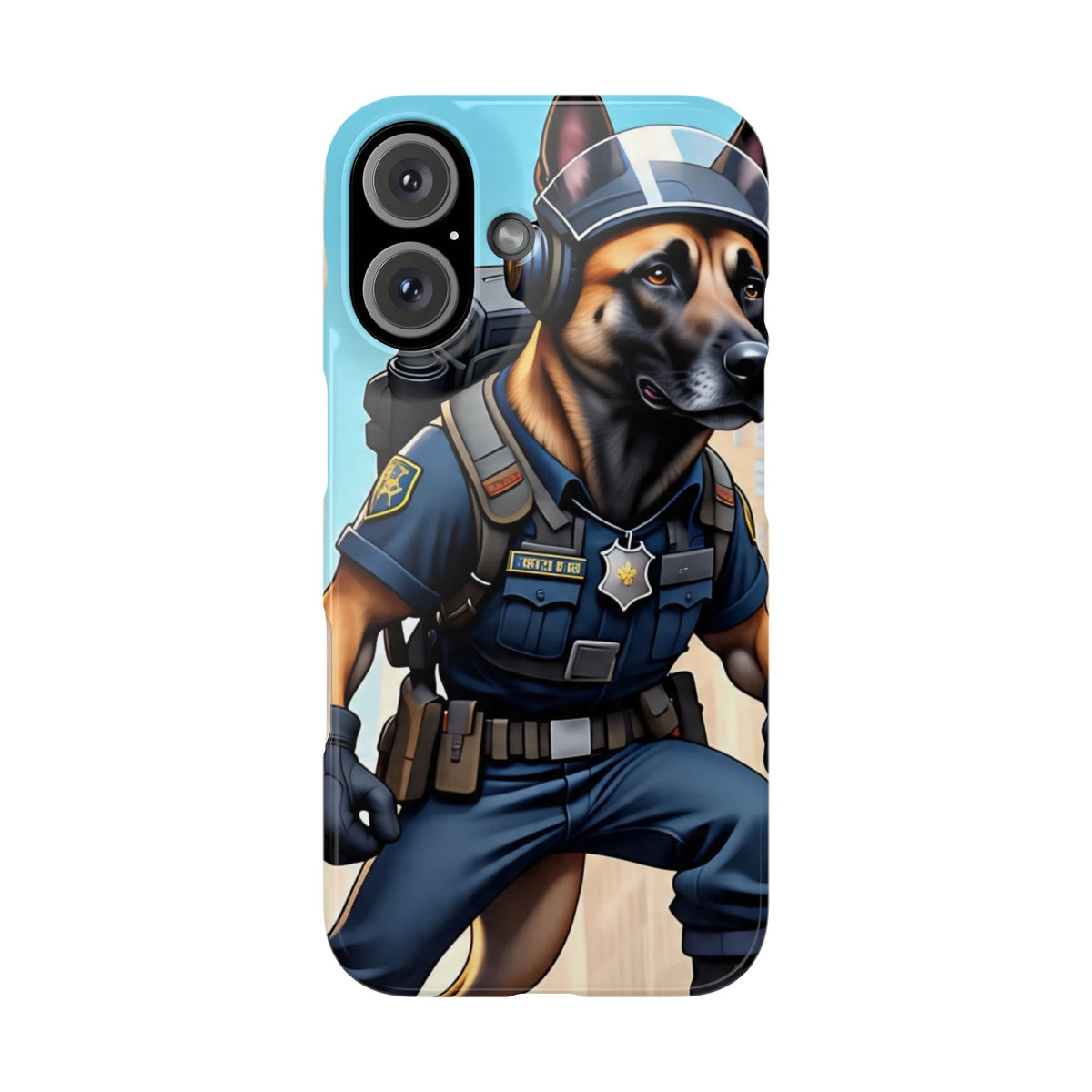Police K9 German Shepherd Slim Phone Case – Cute Tactical Dog Phone Cover