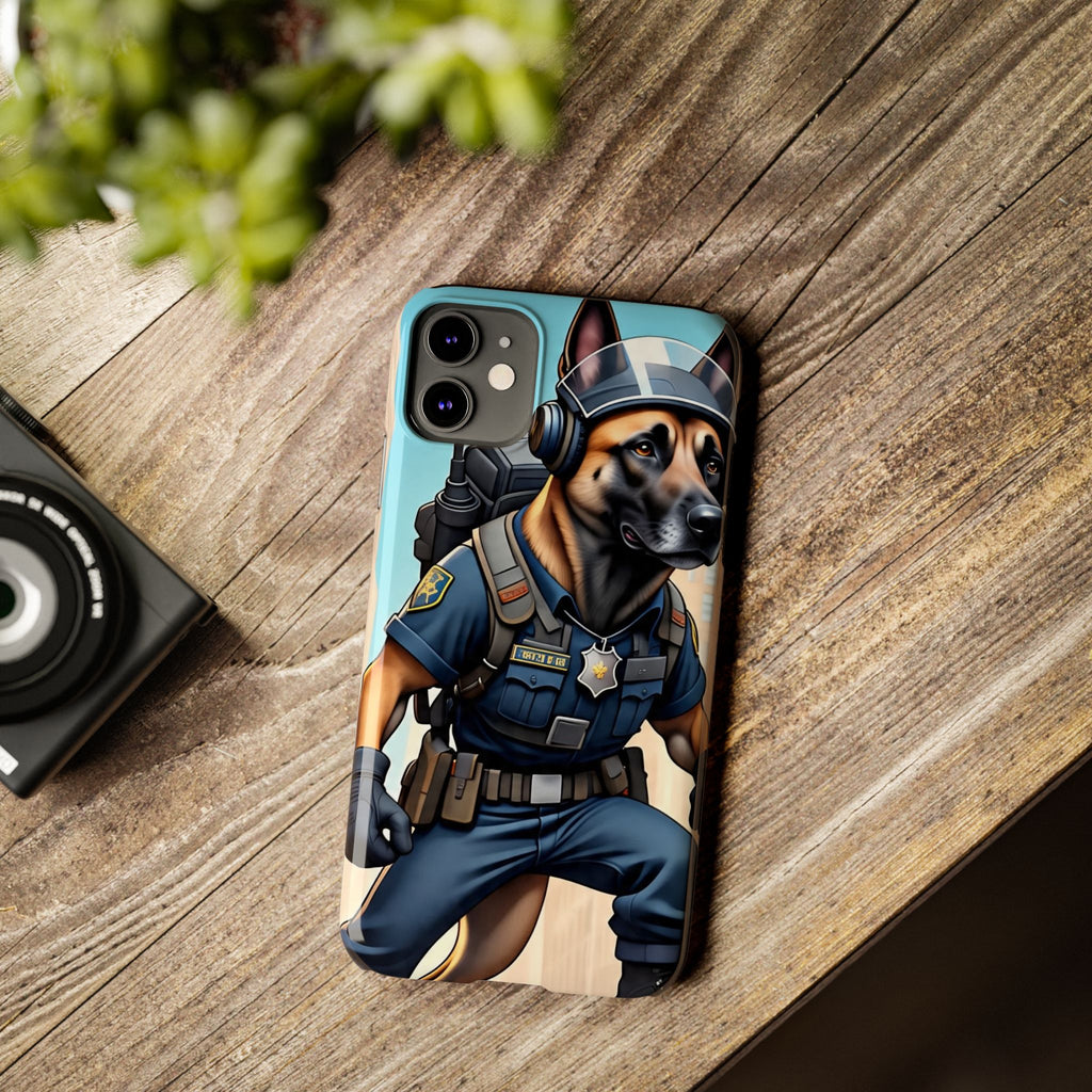 Police K9 German Shepherd Slim Phone Case – Cute Tactical Dog Phone Cover