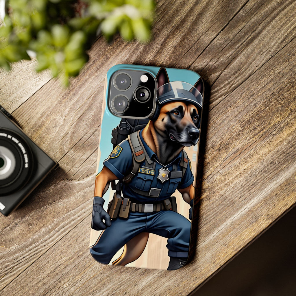 Police K9 German Shepherd Slim Phone Case – Cute Tactical Dog Phone Cover