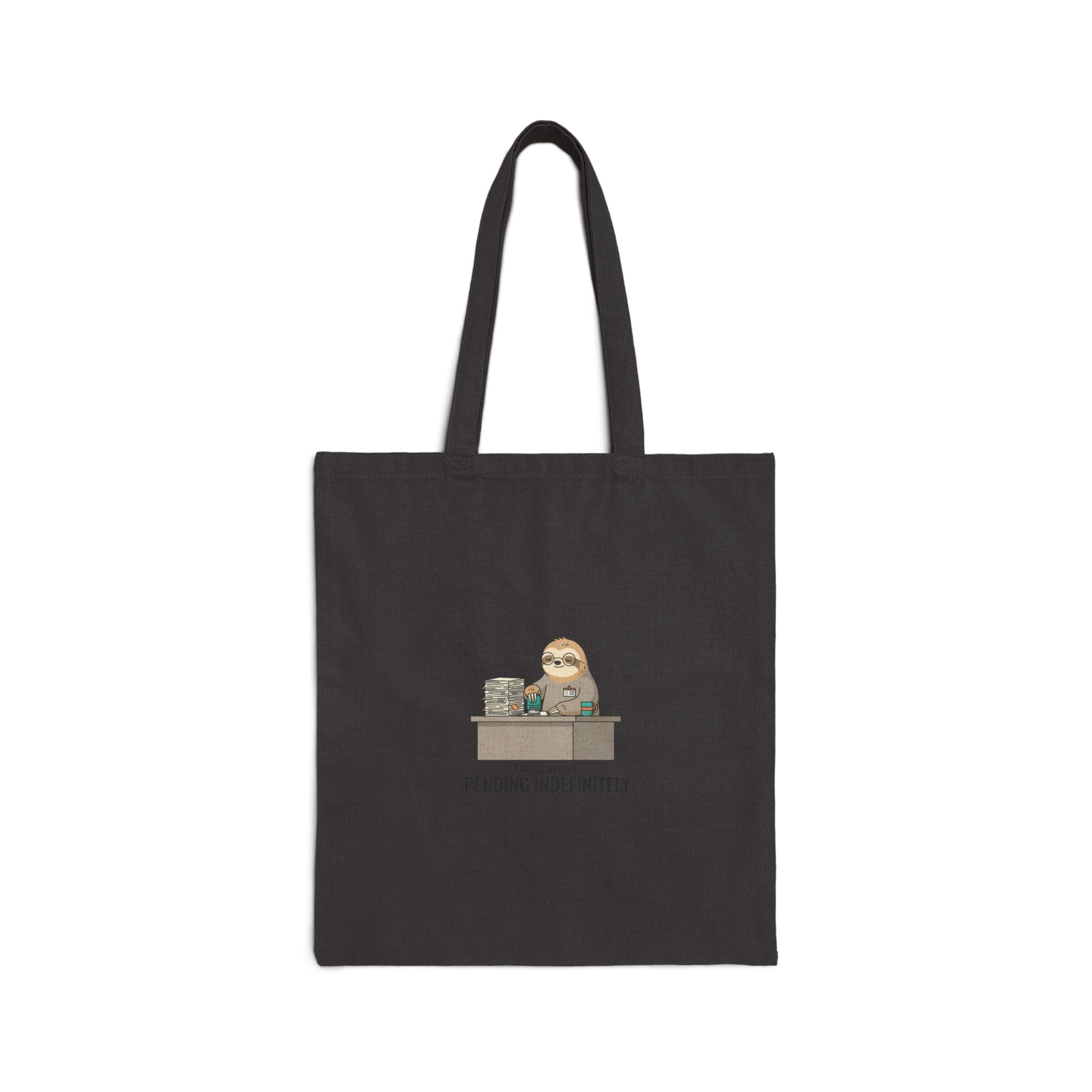 Pendable Indefinitely Sloth HR Desk Tote | Unhinged Animal Bureaucracy, office sloth illustration