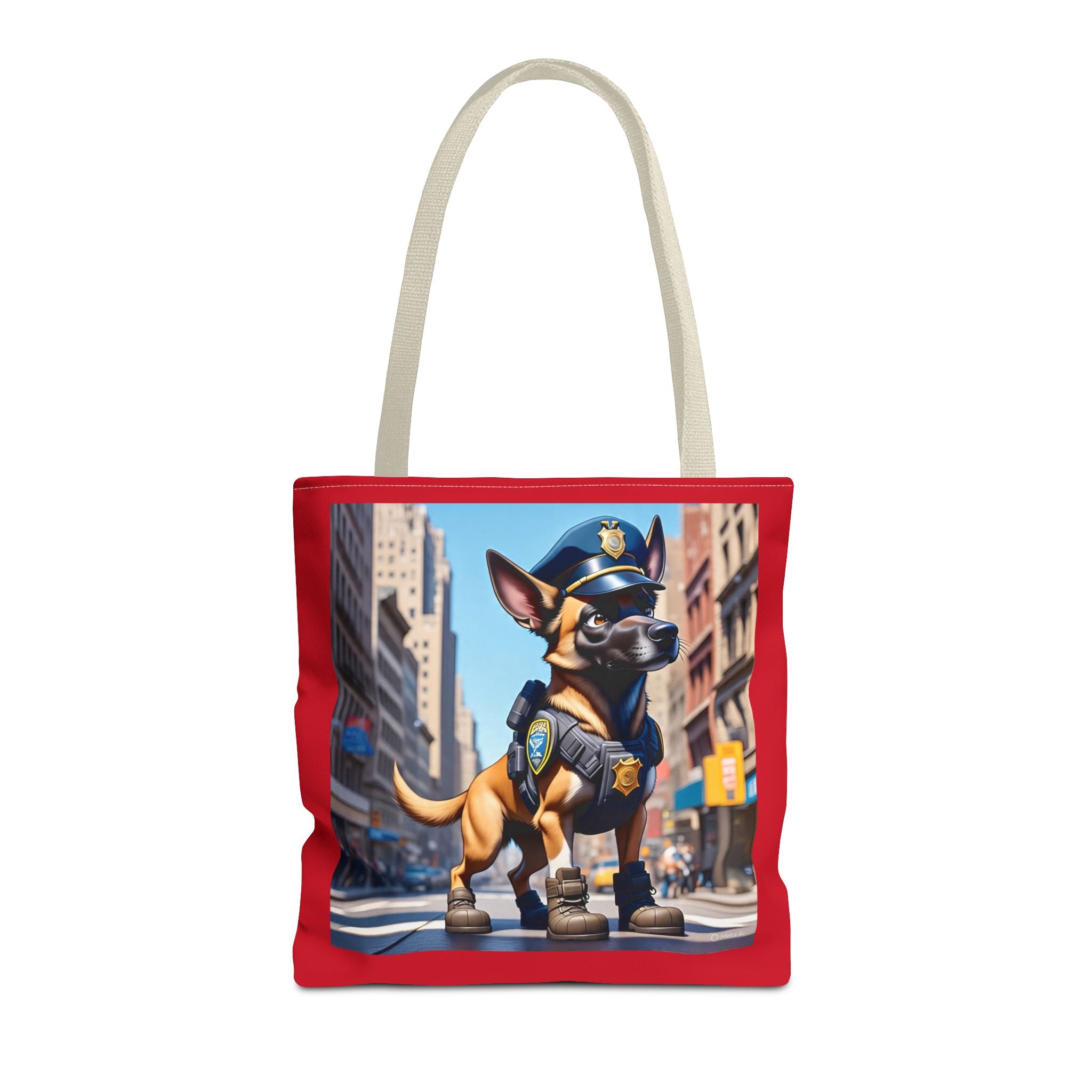 Police Dog Pattern Tote Bag - Stylish Eco-Friendly Carryall