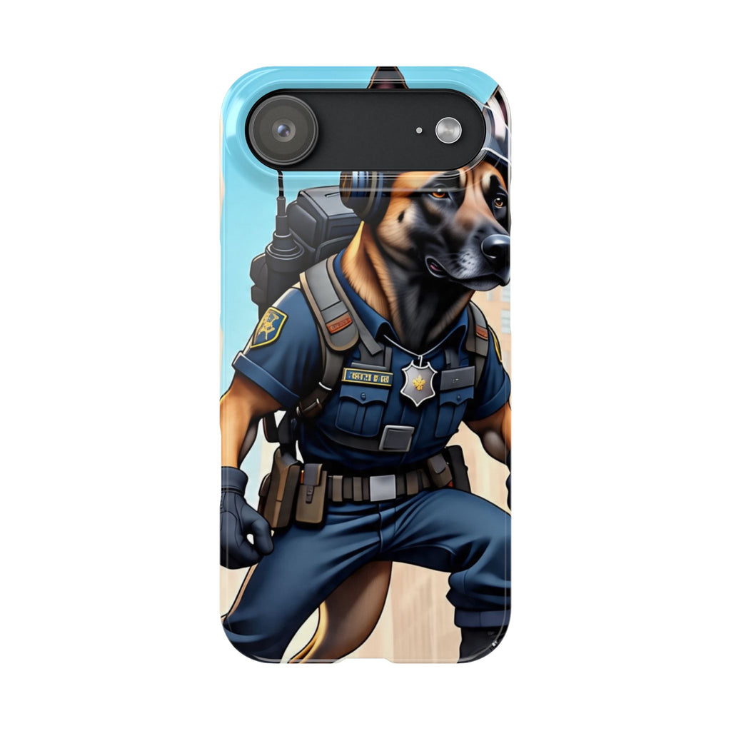 Police K9 German Shepherd Slim Phone Case – Cute Tactical Dog Phone Cover
