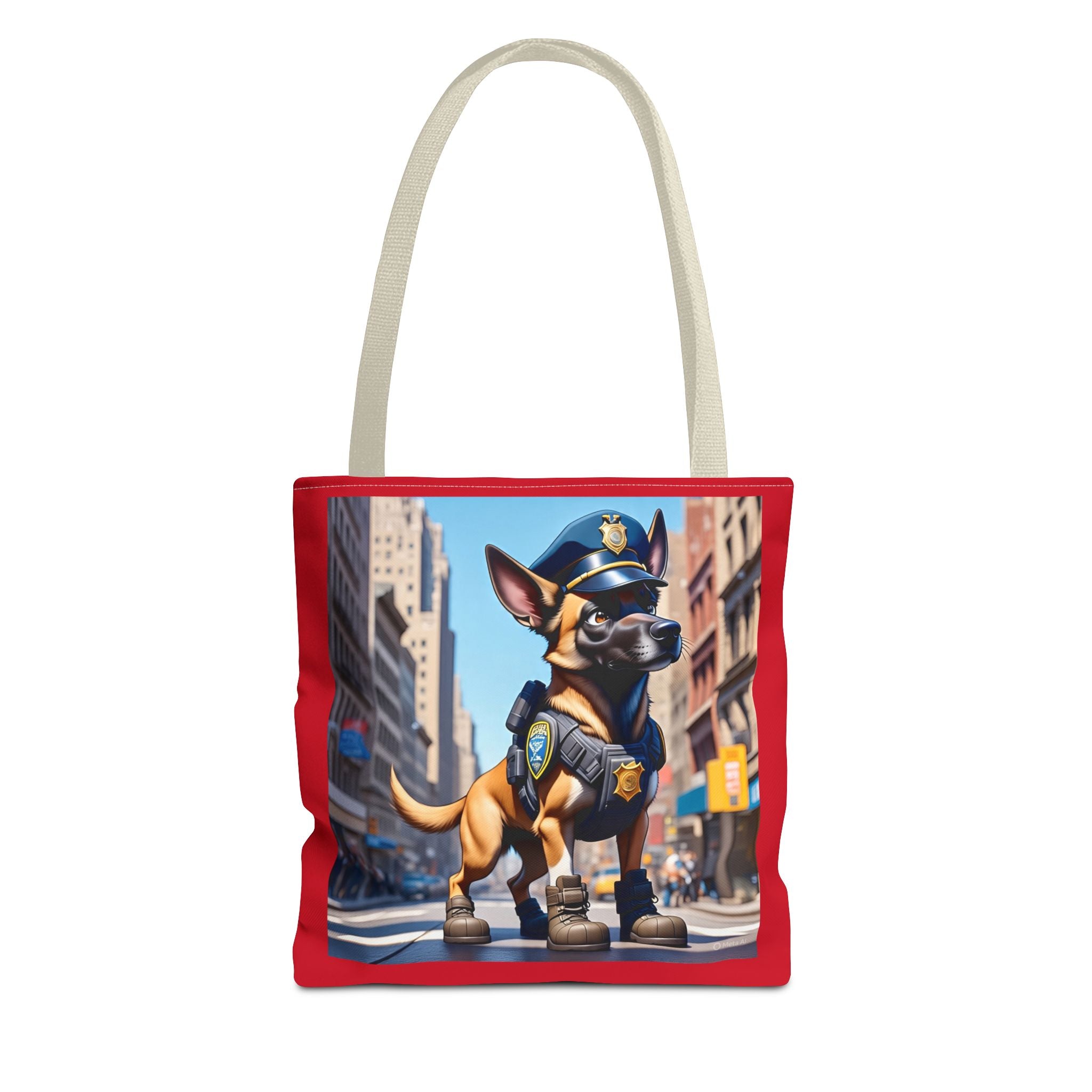 Police Dog Pattern Tote Bag - Stylish Eco-Friendly Carryall