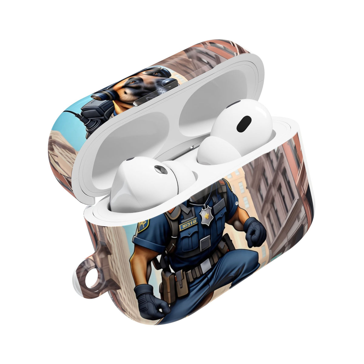 Police K9 German Shepherd AirPod Case — Tactical Canine Protective Cover