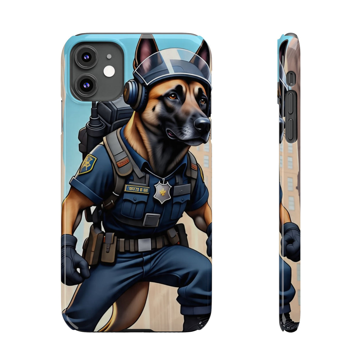 Police K9 German Shepherd Slim Phone Case – Cute Tactical Dog Phone Cover
