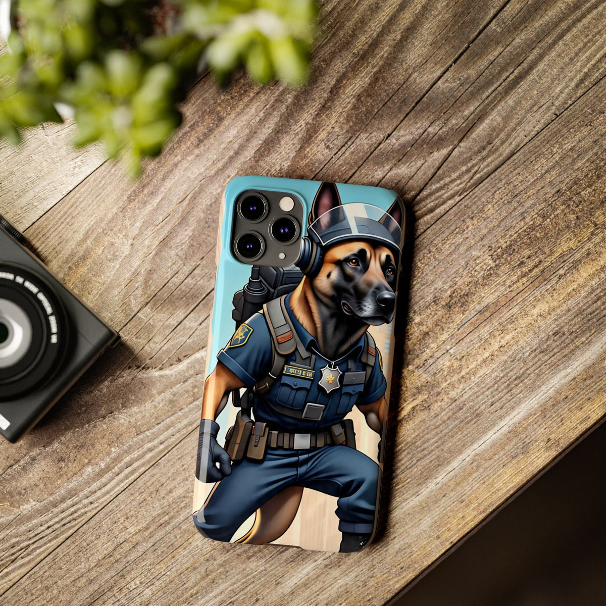 Police K9 German Shepherd Slim Phone Case – Cute Tactical Dog Phone Cover