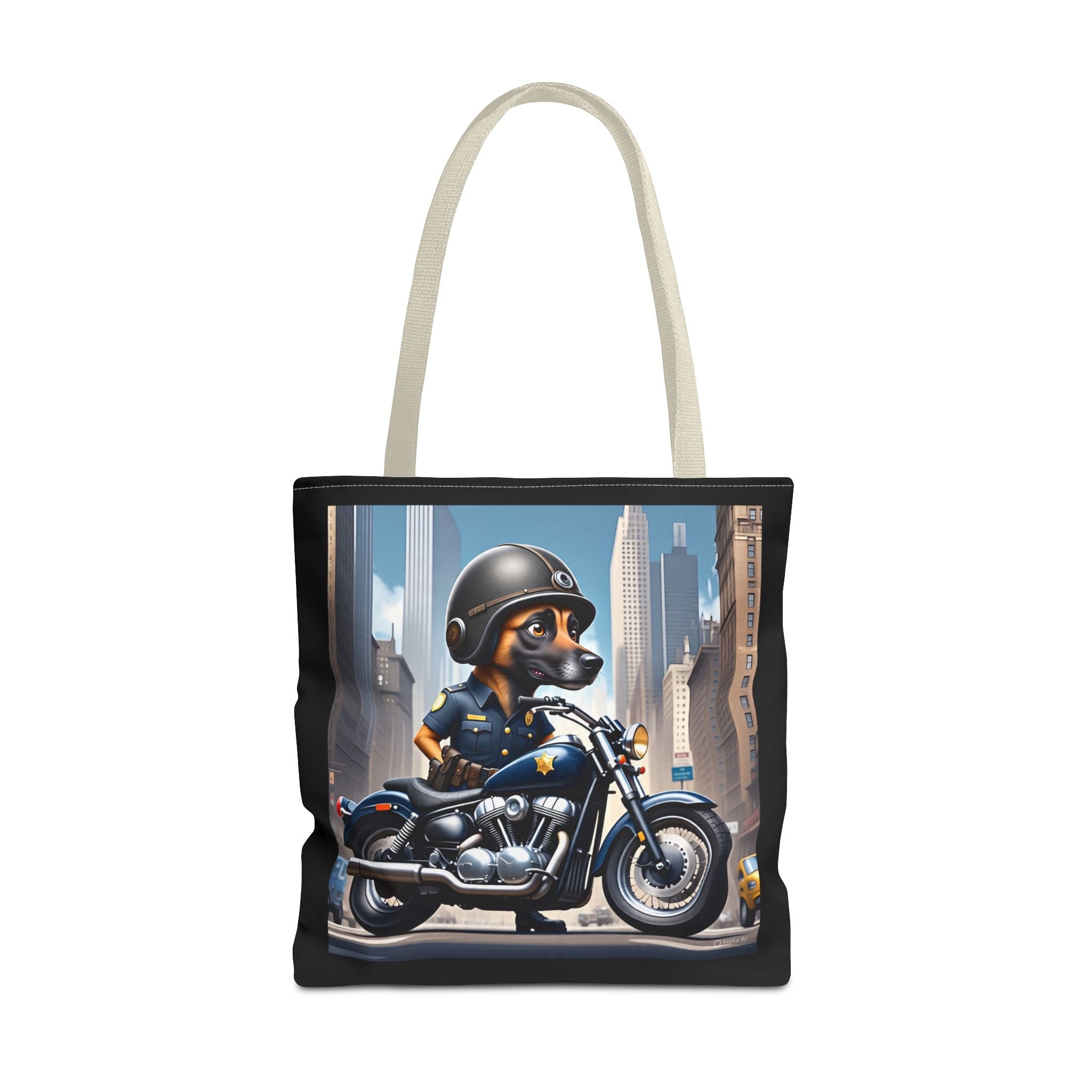 Police Dog Motorcycle Tote Bag - Versatile AOP Design for Dog Lovers