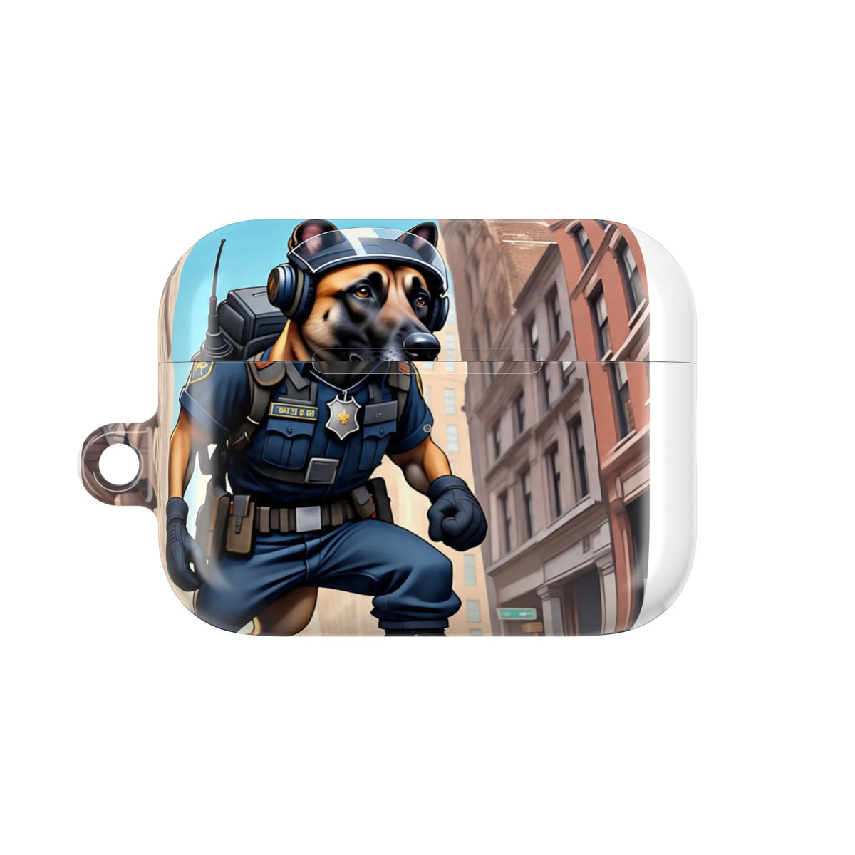 Police K9 German Shepherd AirPod Case — Tactical Canine Protective Cover