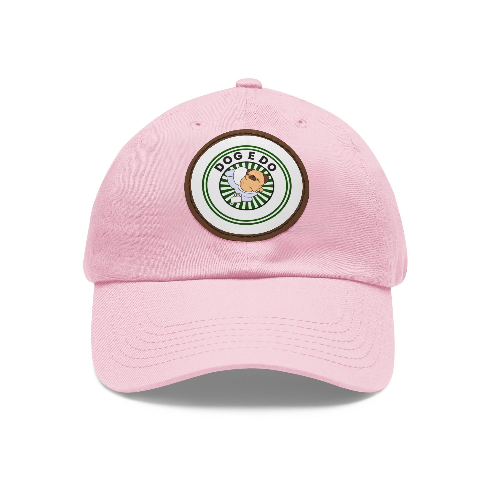 Dad Hat with Leather Patch (Round)