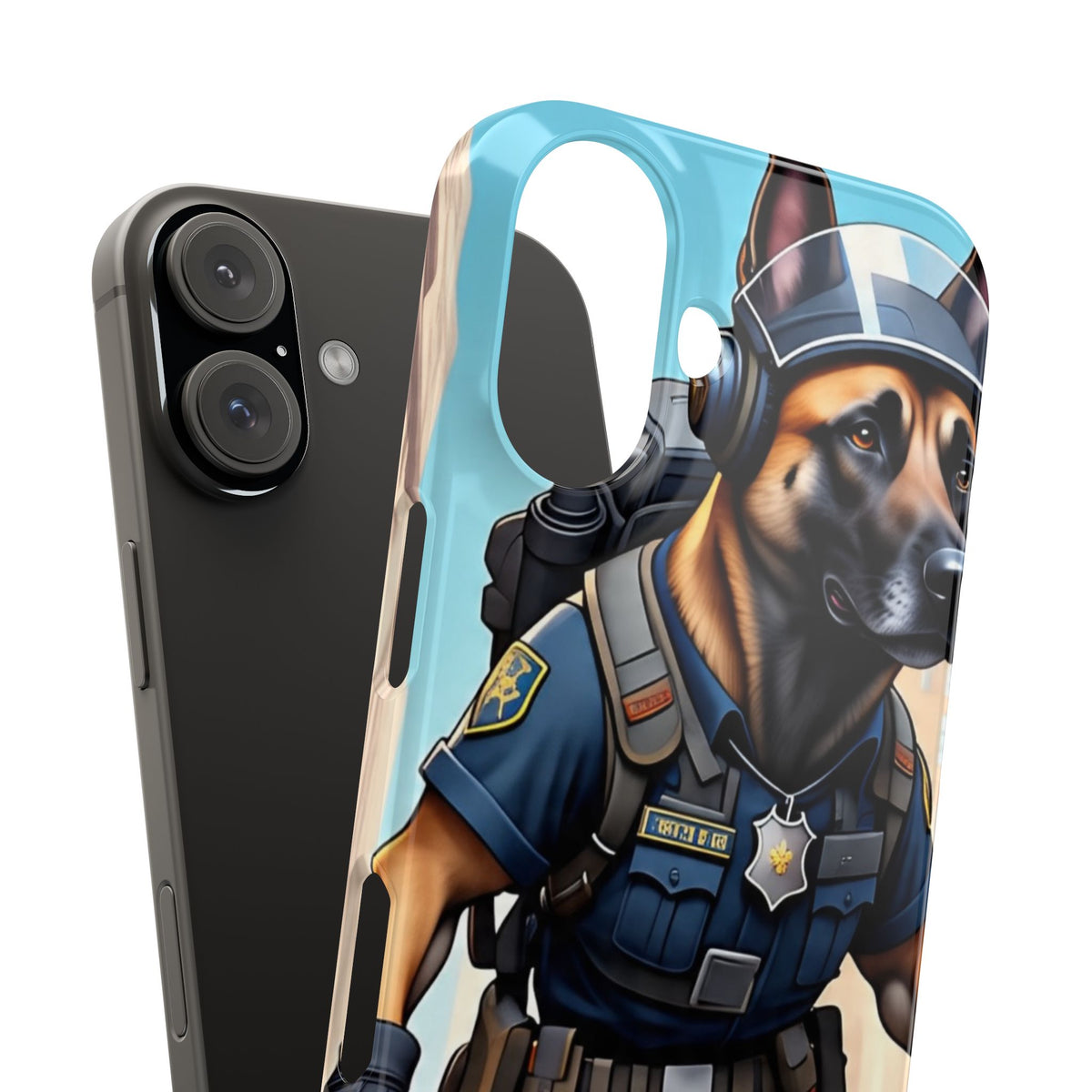 Police K9 German Shepherd Slim Phone Case – Cute Tactical Dog Phone Cover