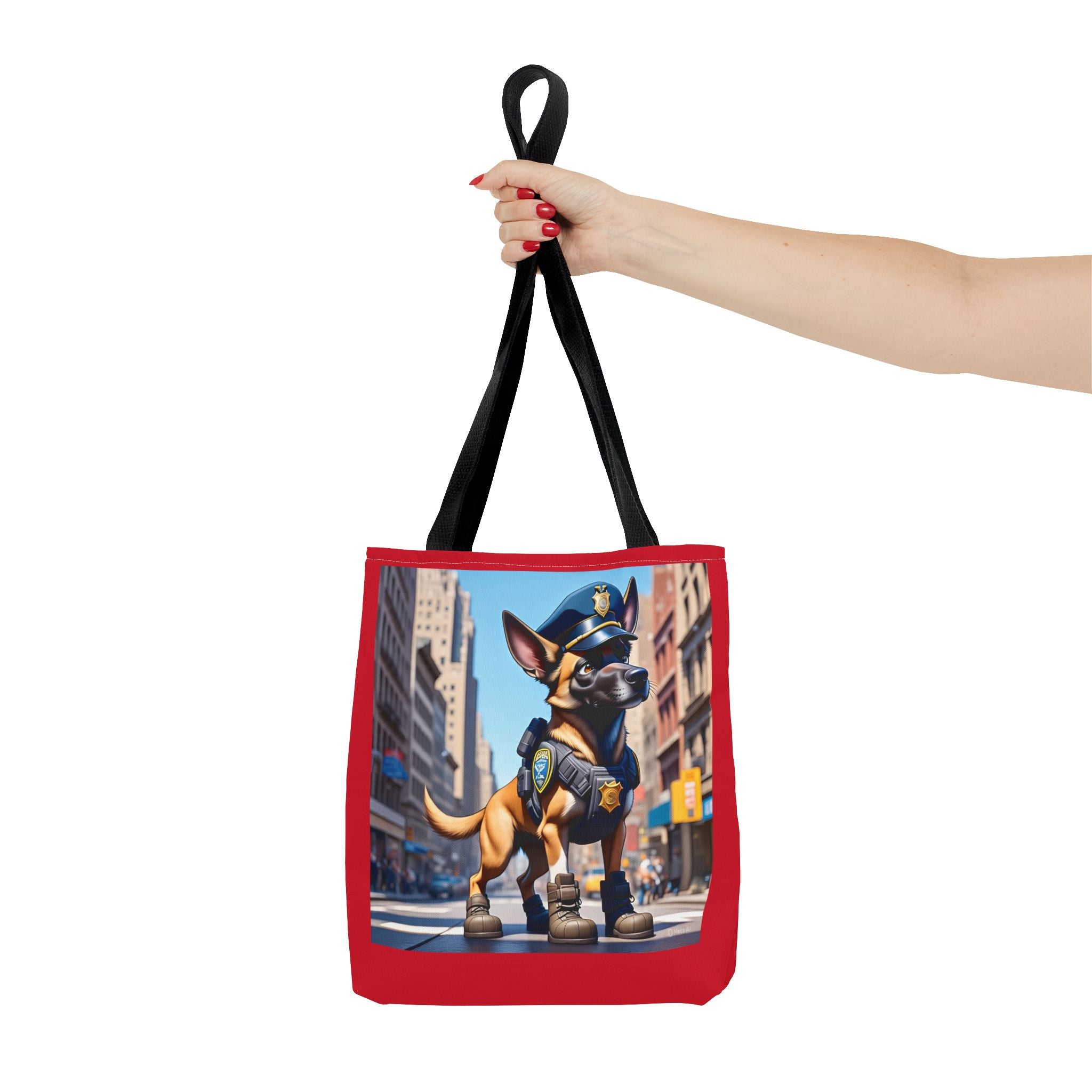 Police Dog Pattern Tote Bag - Stylish Eco-Friendly Carryall