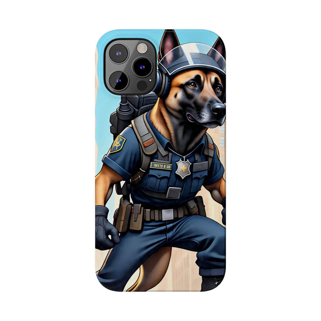 Police K9 German Shepherd Slim Phone Case – Cute Tactical Dog Phone Cover