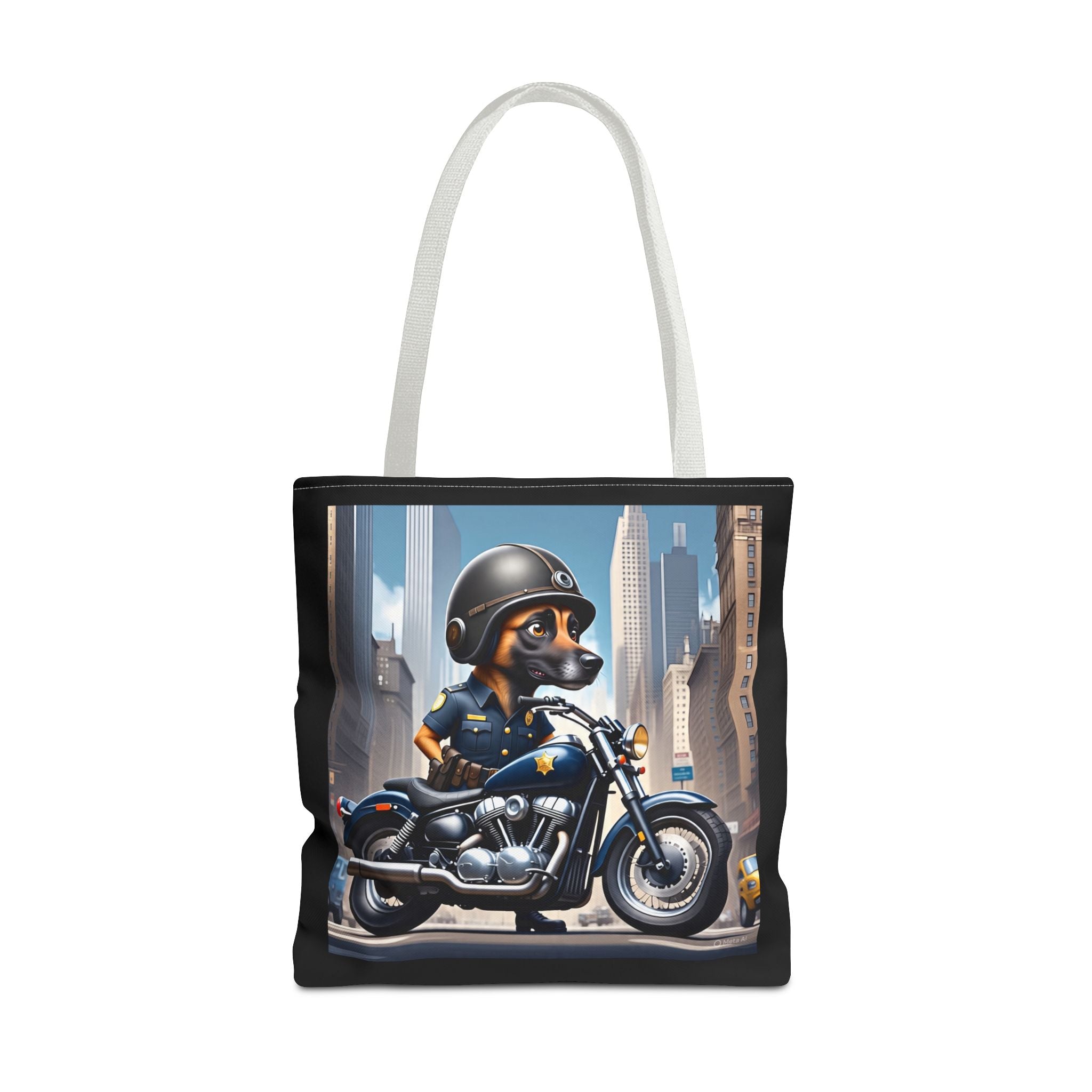 Police Dog Motorcycle Tote Bag - Versatile AOP Design for Dog Lovers