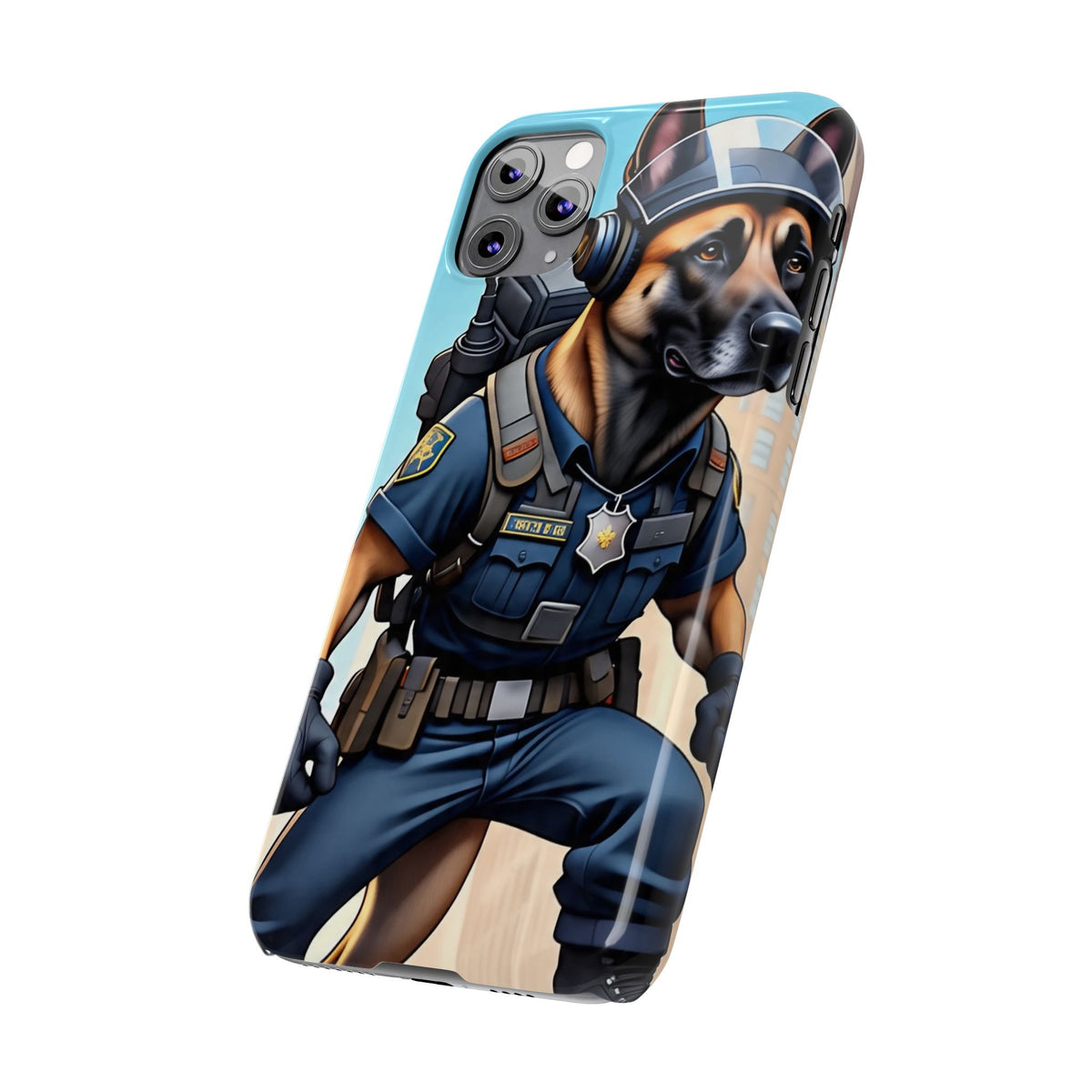 Police K9 German Shepherd Slim Phone Case – Cute Tactical Dog Phone Cover