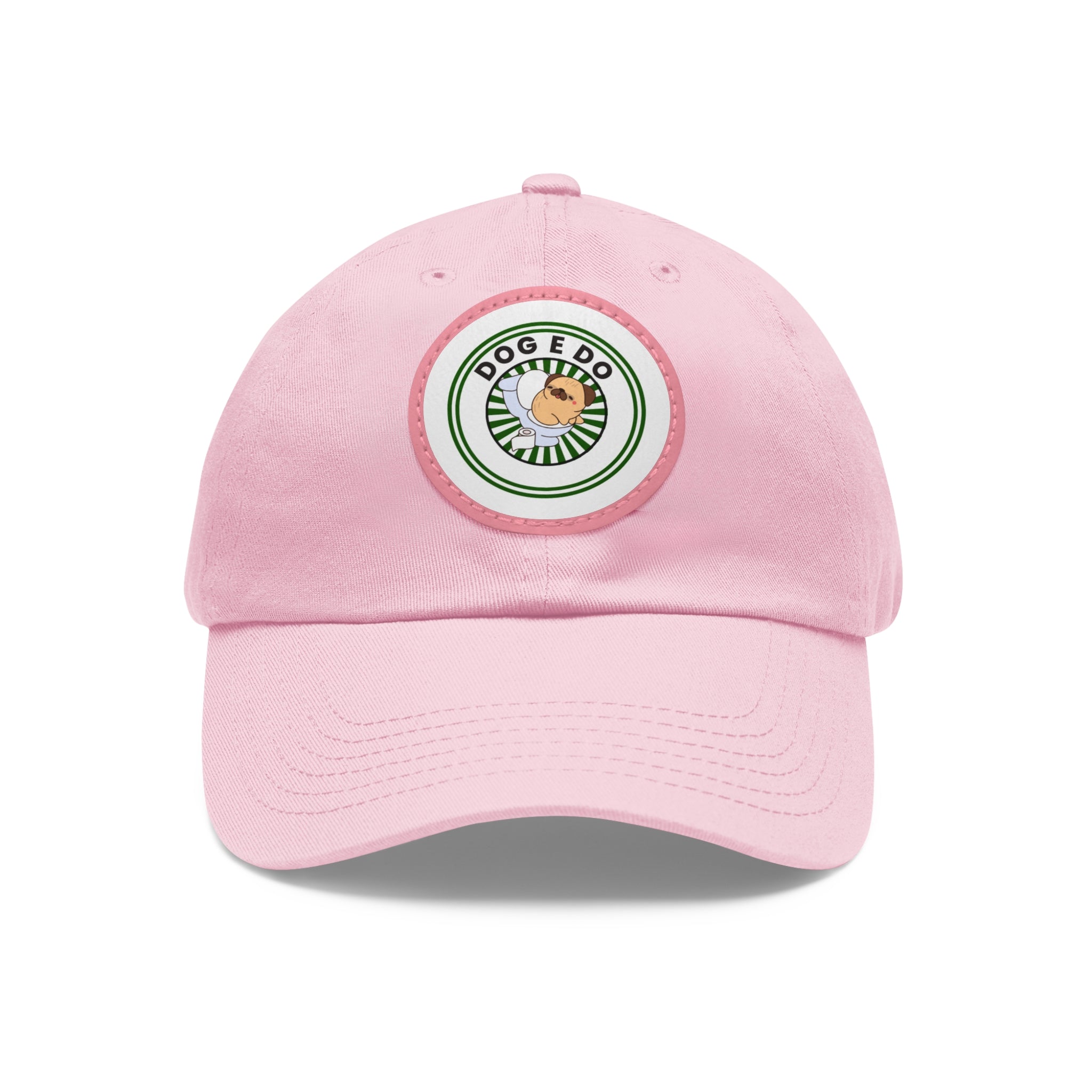 Dad Hat with Leather Patch (Round)
