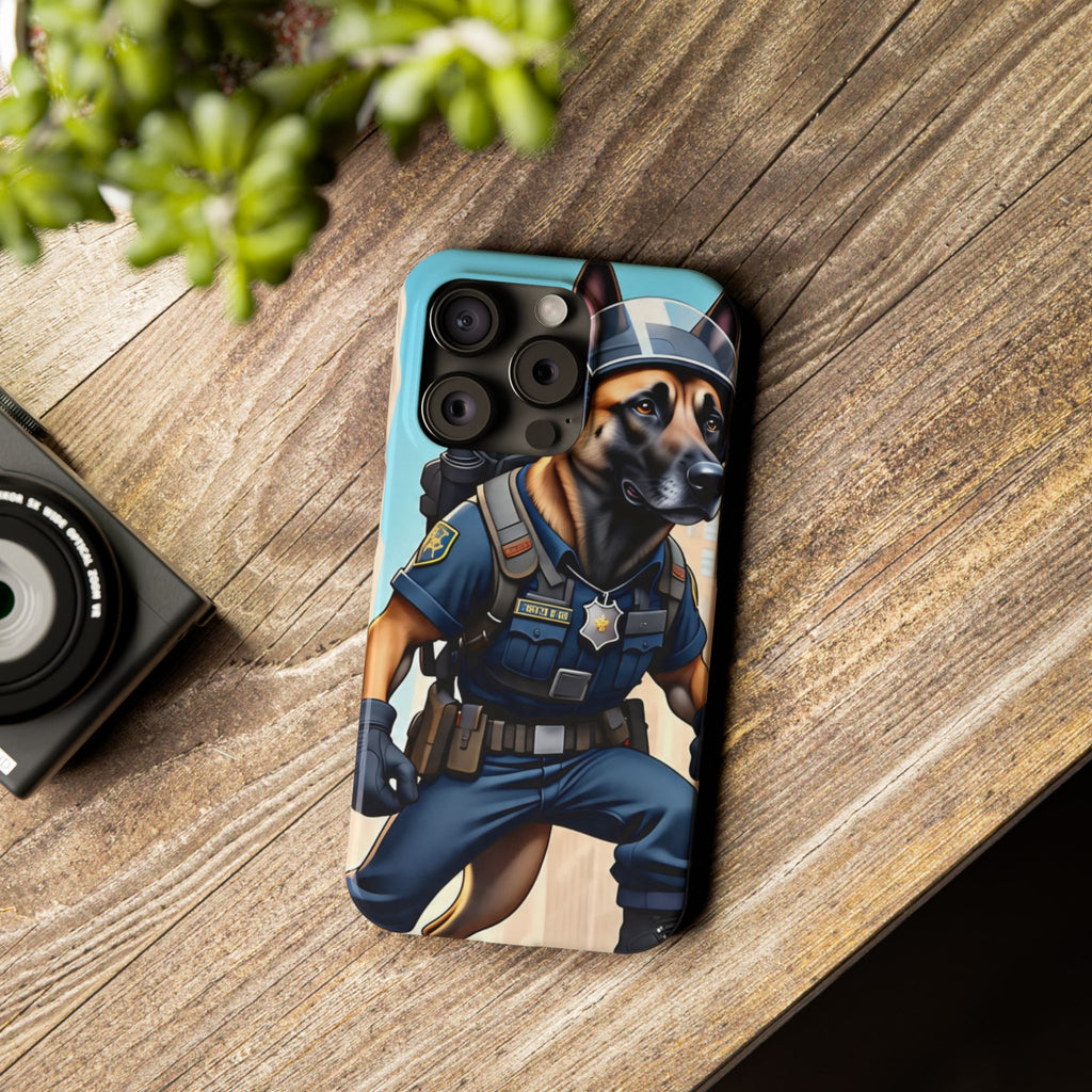 Police K9 German Shepherd Slim Phone Case – Cute Tactical Dog Phone Cover