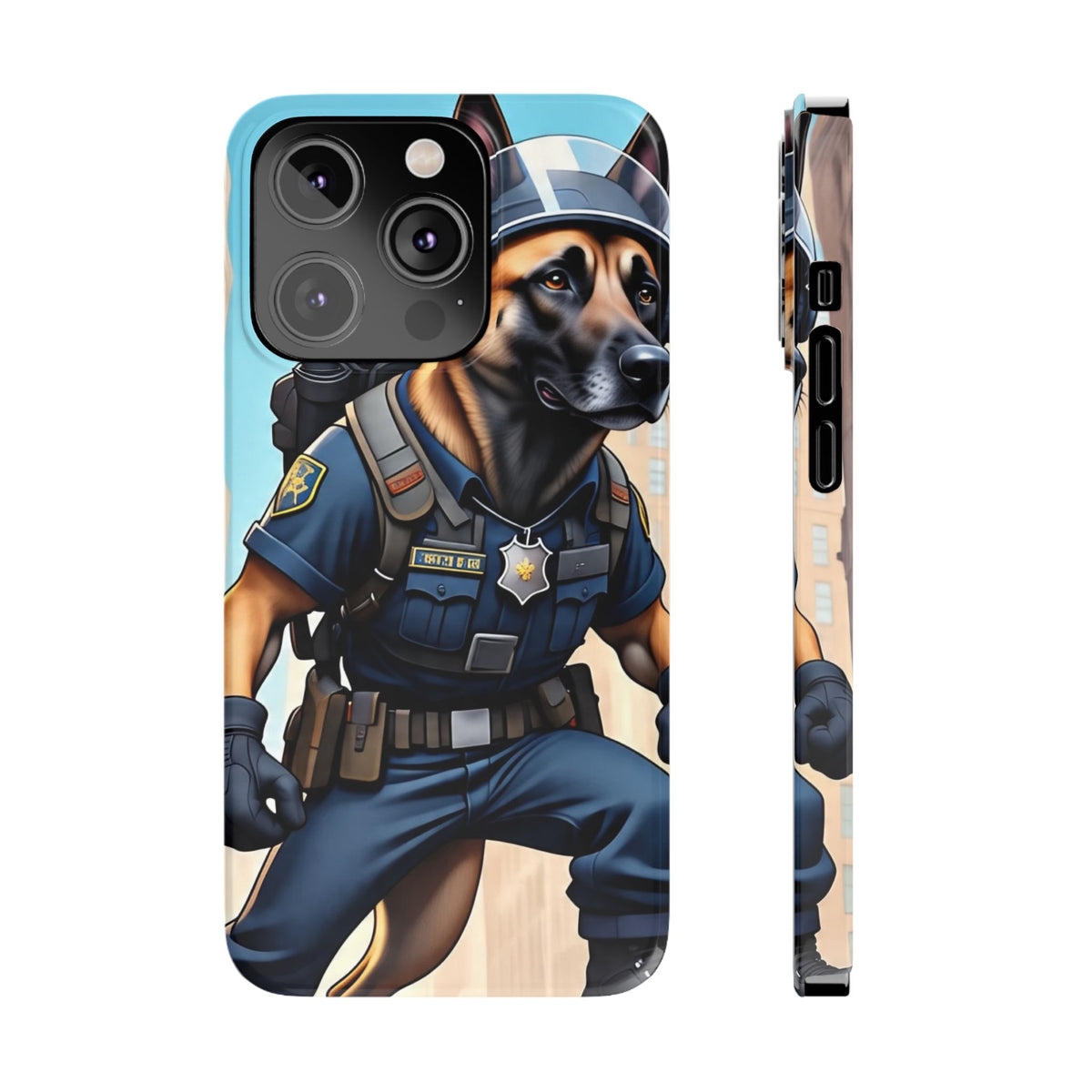 Police K9 German Shepherd Slim Phone Case – Cute Tactical Dog Phone Cover