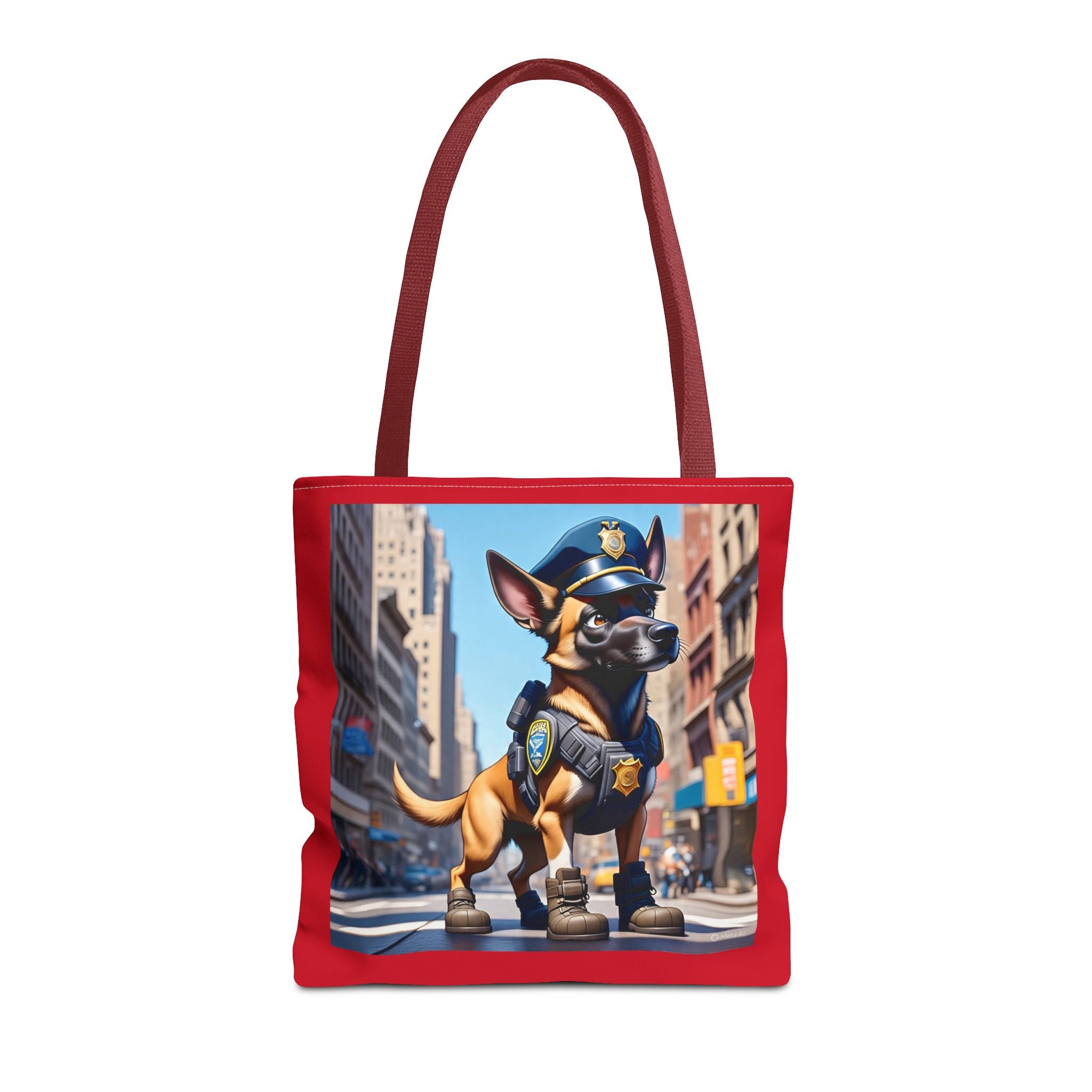 Police Dog Pattern Tote Bag - Stylish Eco-Friendly Carryall