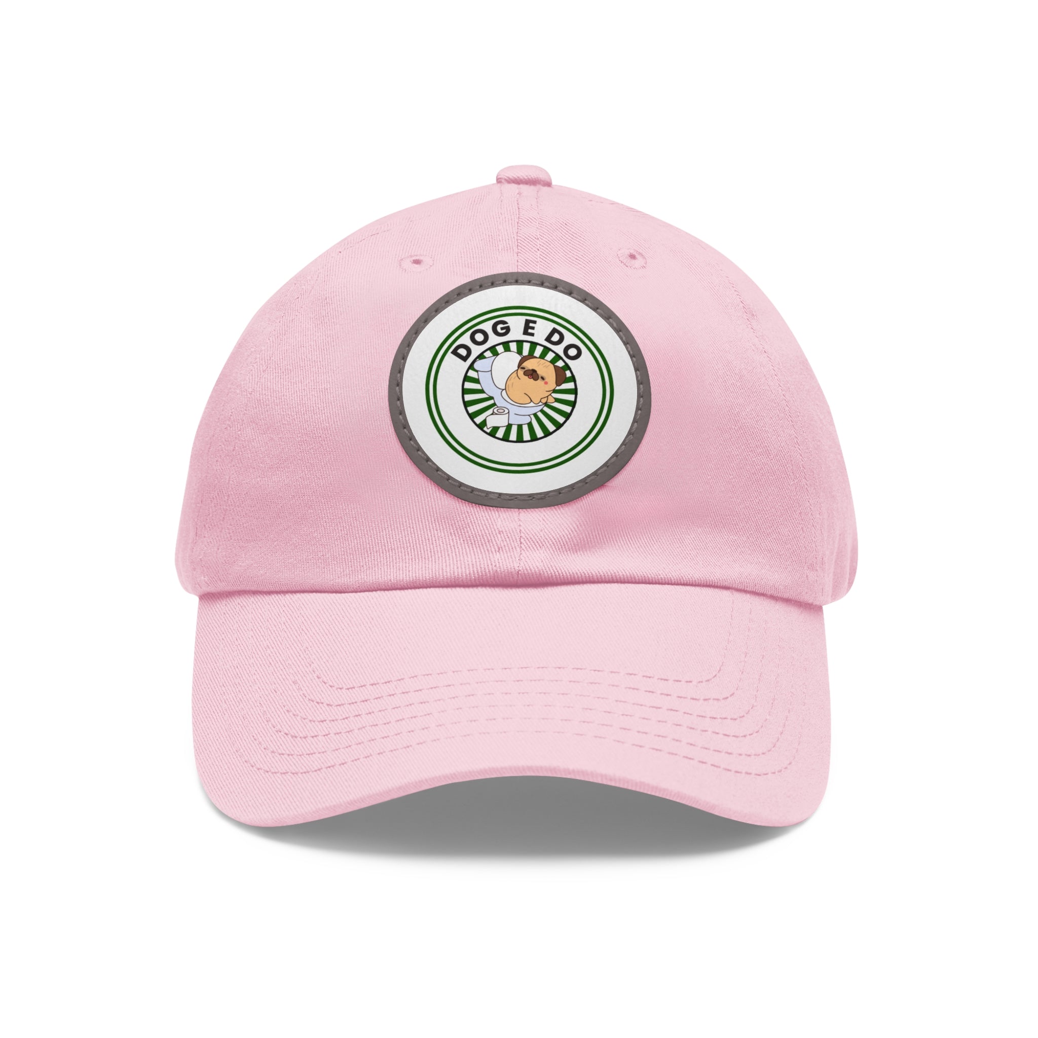 Dad Hat with Leather Patch (Round)