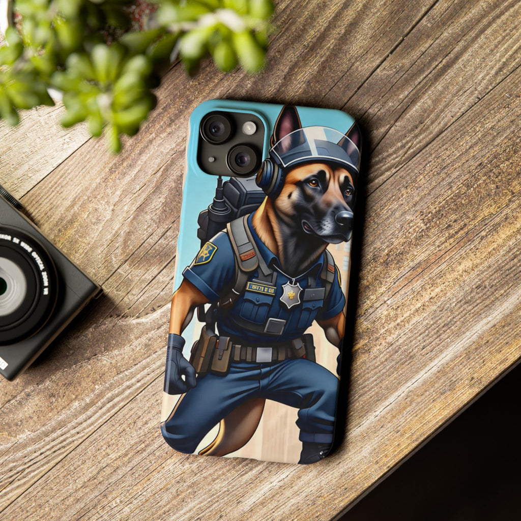Police K9 German Shepherd Slim Phone Case – Cute Tactical Dog Phone Cover