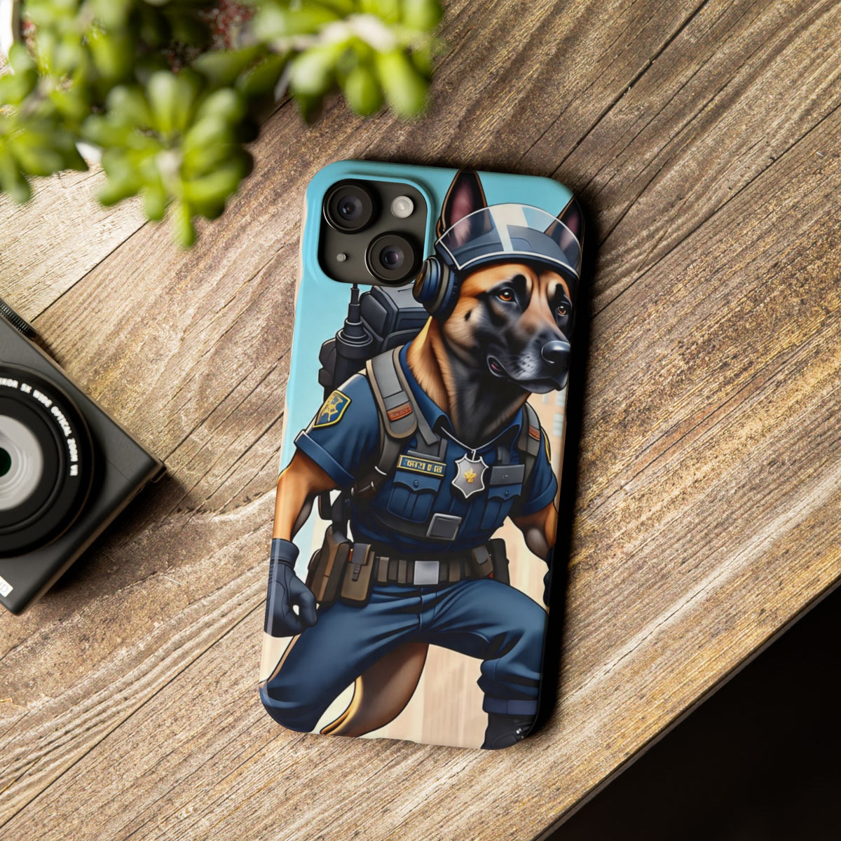 Police K9 German Shepherd Slim Phone Case – Cute Tactical Dog Phone Cover