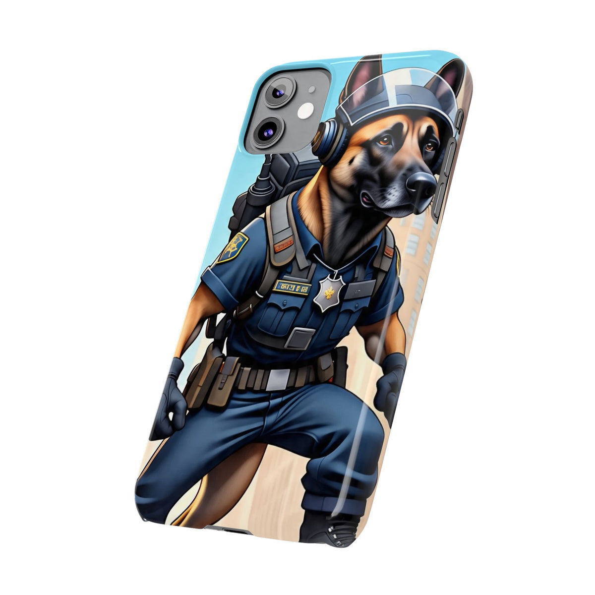 Police K9 German Shepherd Slim Phone Case – Cute Tactical Dog Phone Cover