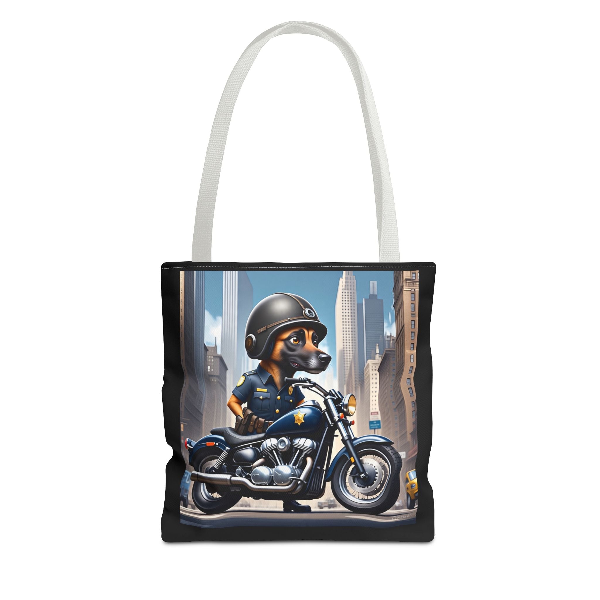 Police Dog Motorcycle Tote Bag - Versatile AOP Design for Dog Lovers